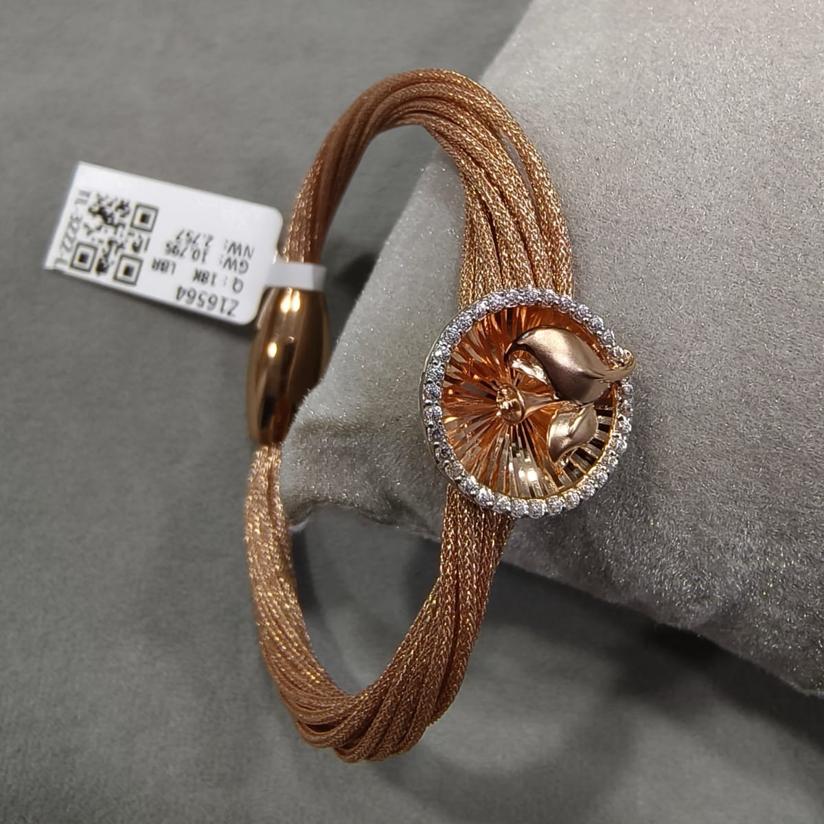 Kimtee Jewellers - 18K Rose Gold Leaf Imported Women Bracelet