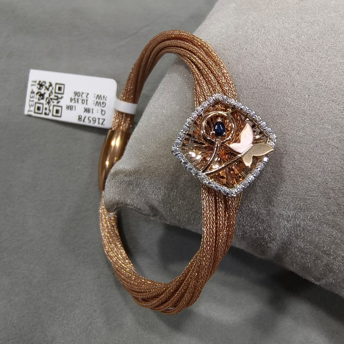 Kimtee Jewellers - 18K Rose Gold Butterfly Petal Imported Women Bracelet