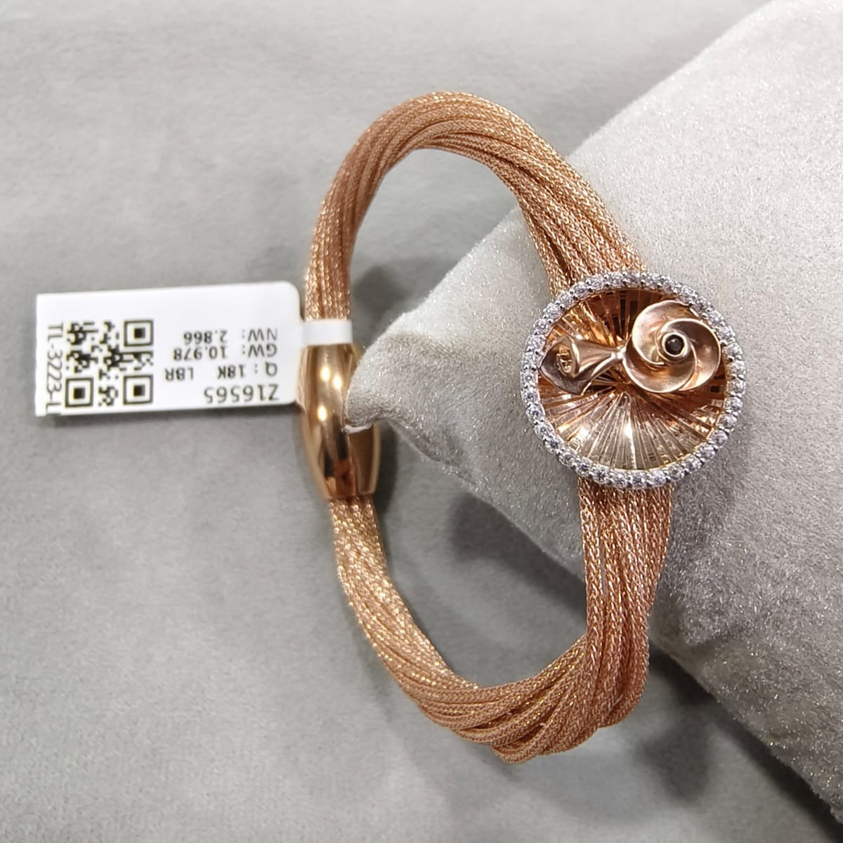 Kimtee Jewellers - 18K Rose Gold Flower Petal Imported Women Bracelet