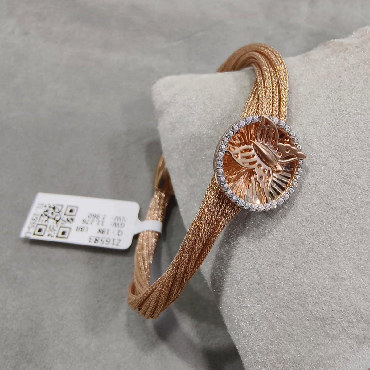 Kimtee Jewellers - 18K Rose Gold Butterfly Imported Women Bracelet