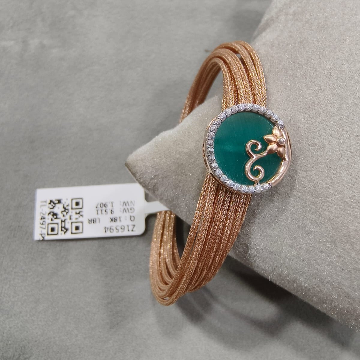 Kimtee Jewellers - 18K Rose Gold Pastel Blue MOP Imported Women Bracelet