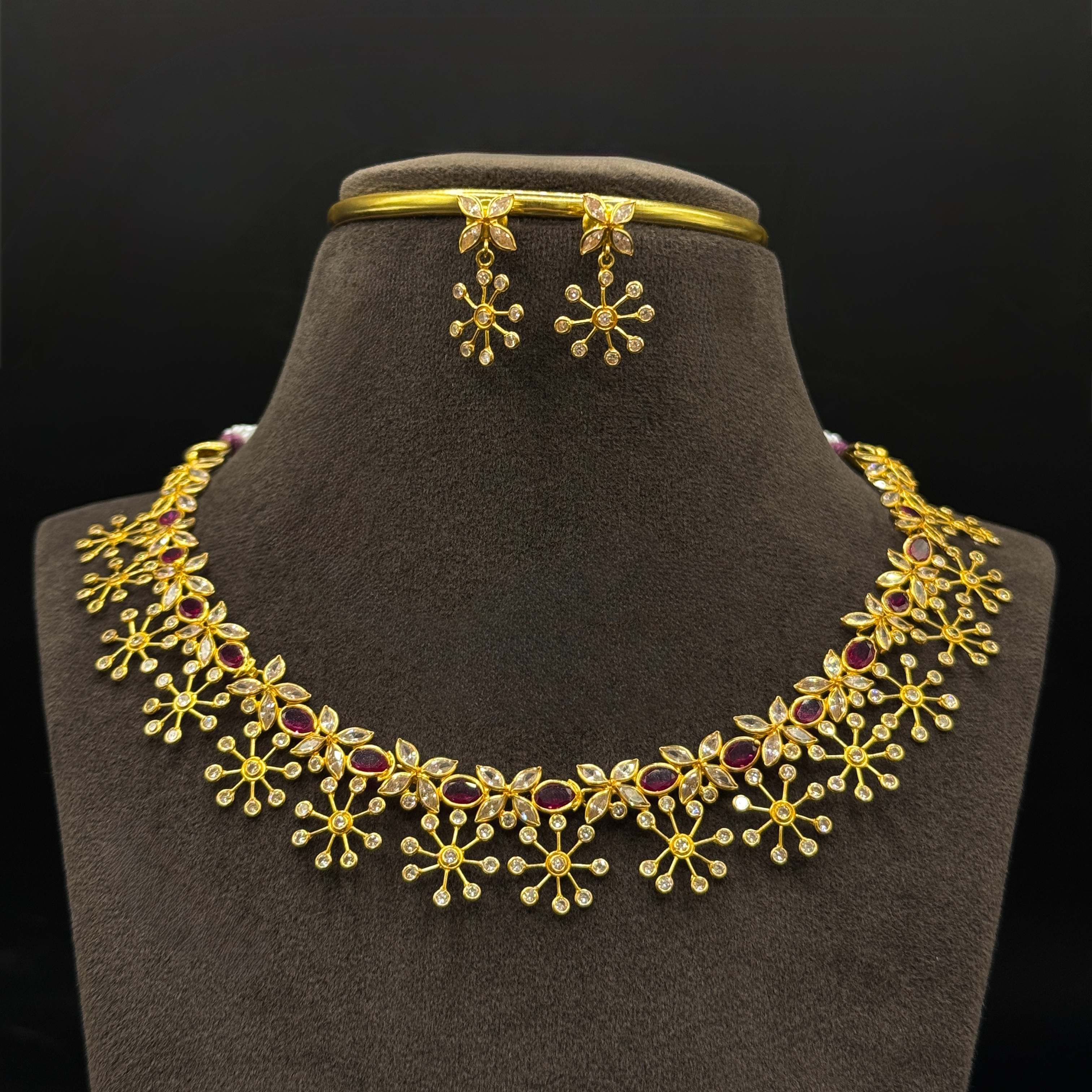 Kimtee Jewellers - Butterfly Star 916 Gold Necklace Set