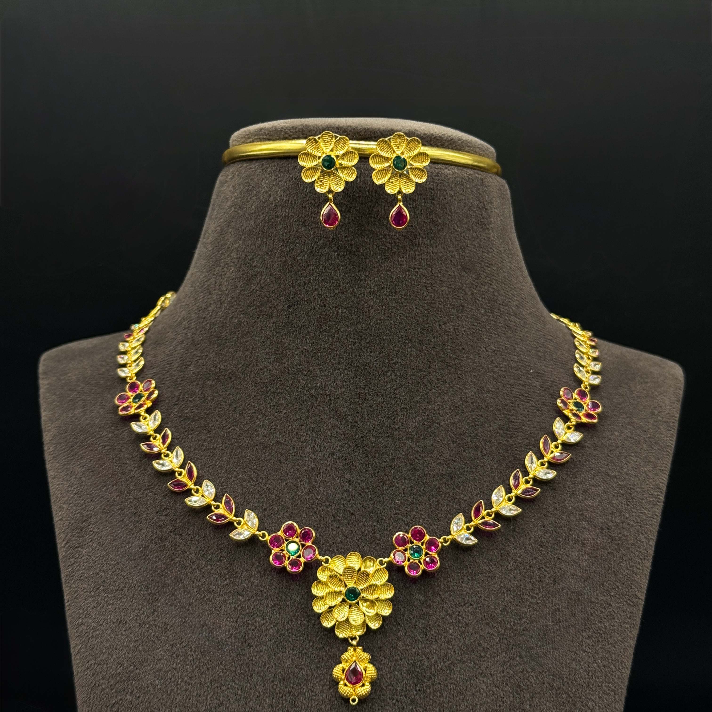 Kimtee Jewellers - Lightweight Flower Gold Set