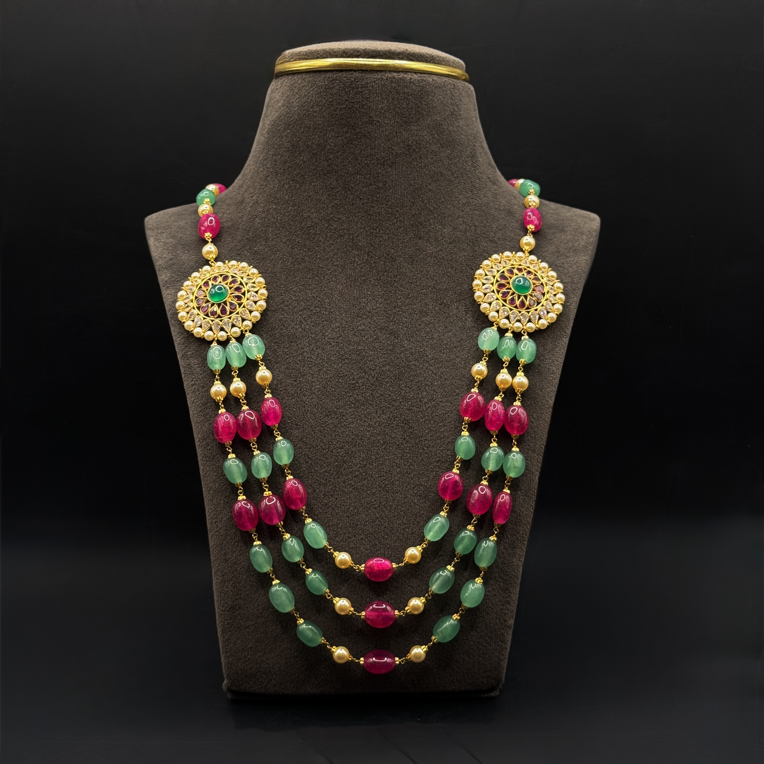 Kimtee Jewellers - Colorful Pearl 916 Gold Mala