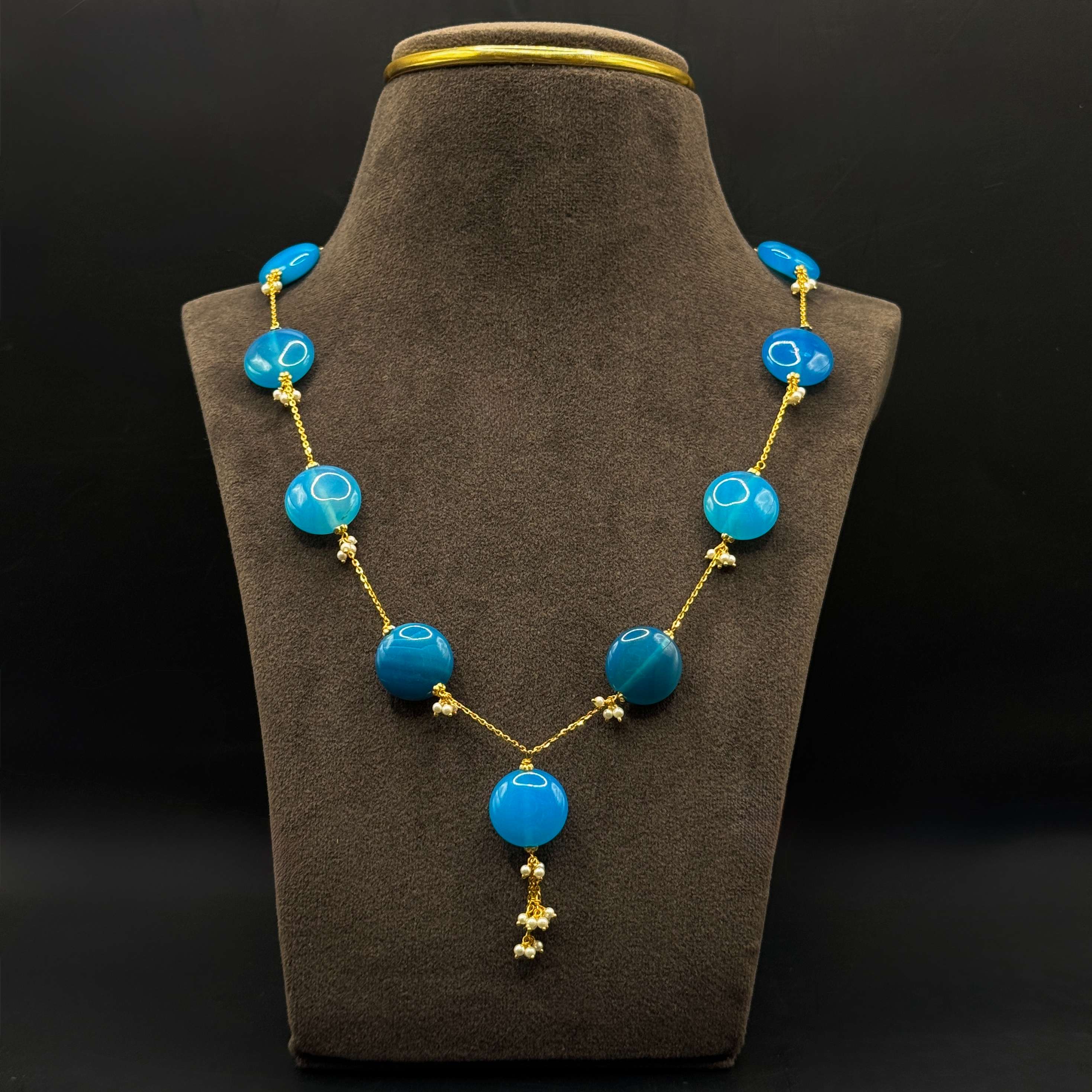 Kimtee Jewellers - Turquoise Blue 916 Gold Mala
