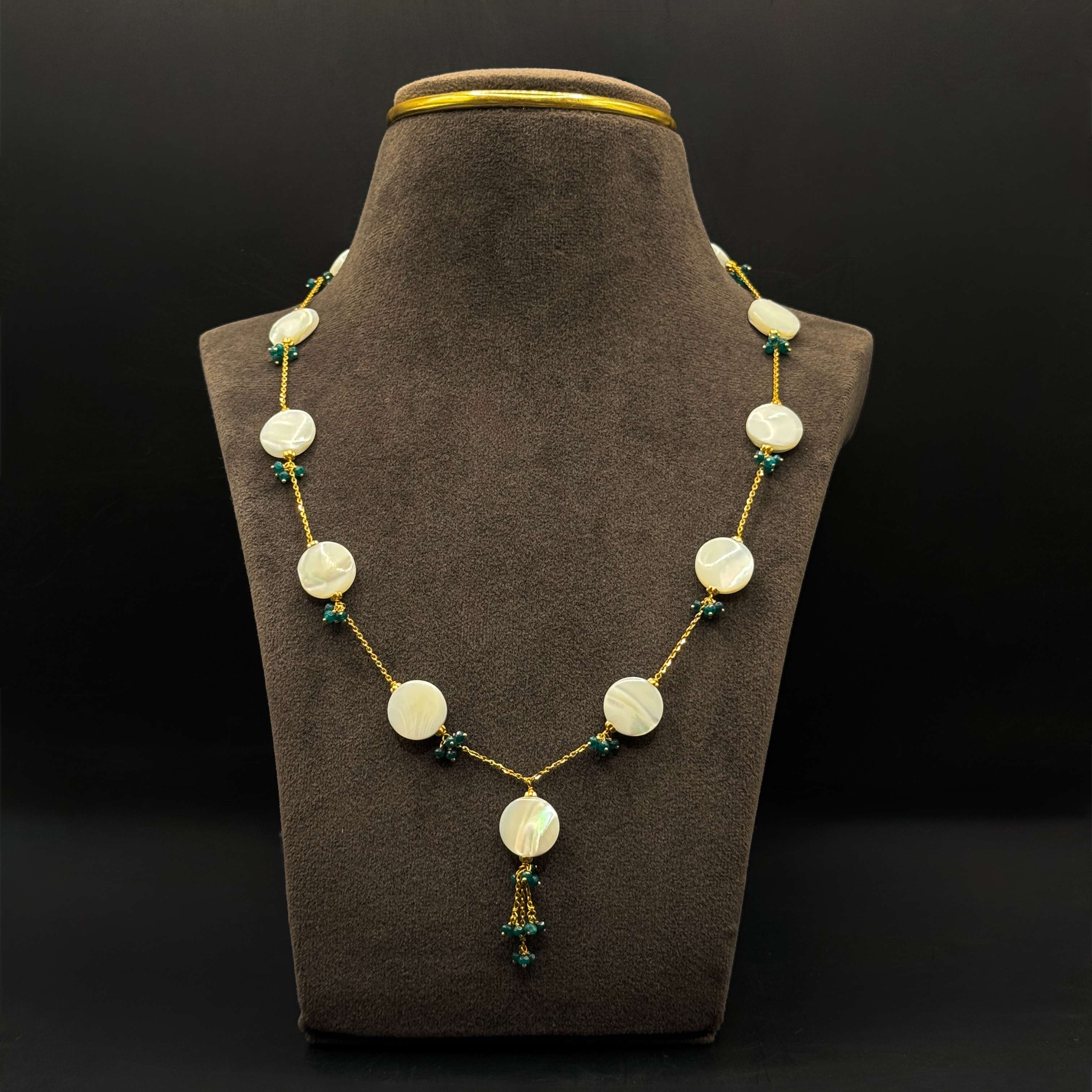 Kimtee Jewellers - Mother Pearl 916 Gold Mala