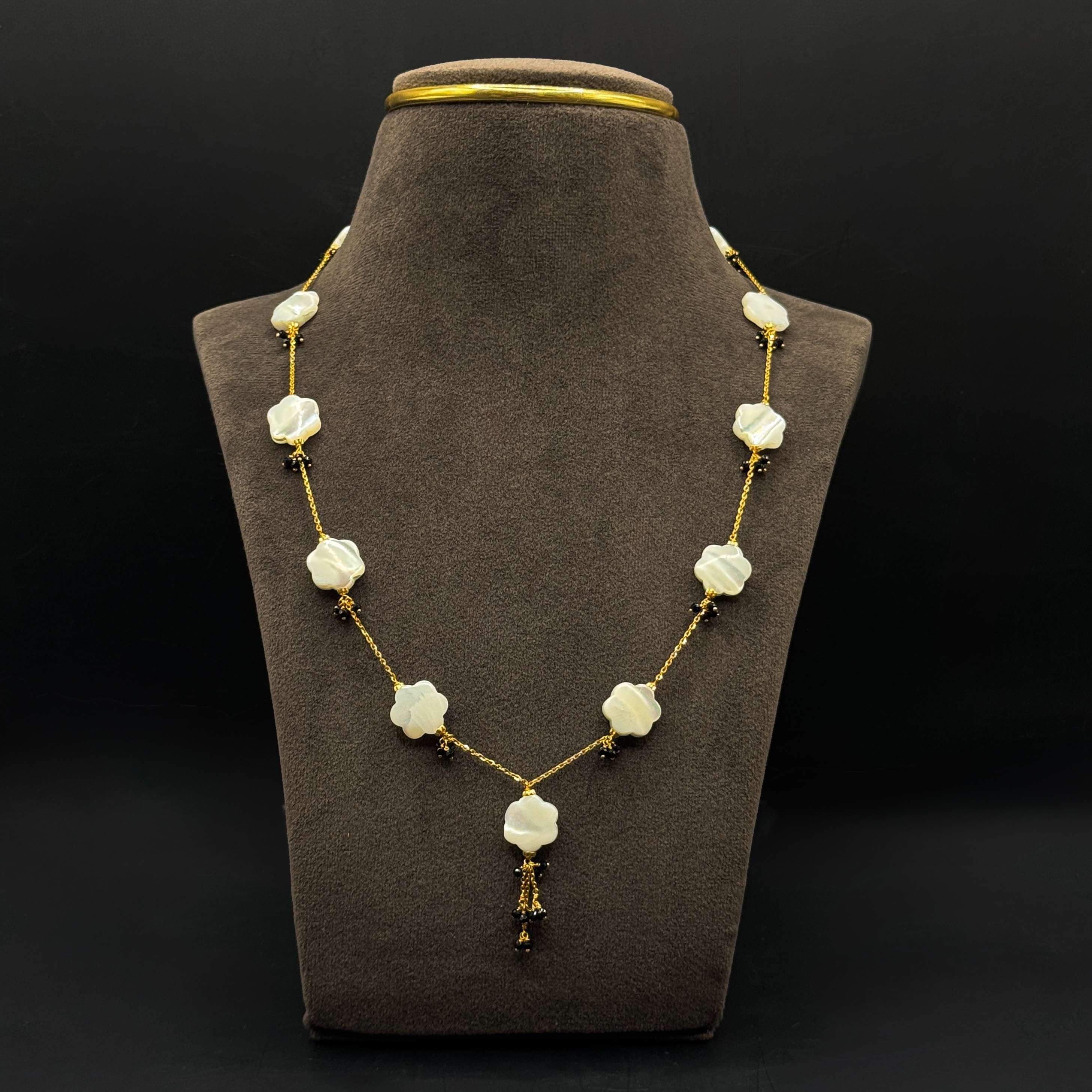 Kimtee Jewellers - Van Cleef Mother Pearl Design 916 Gold Mala