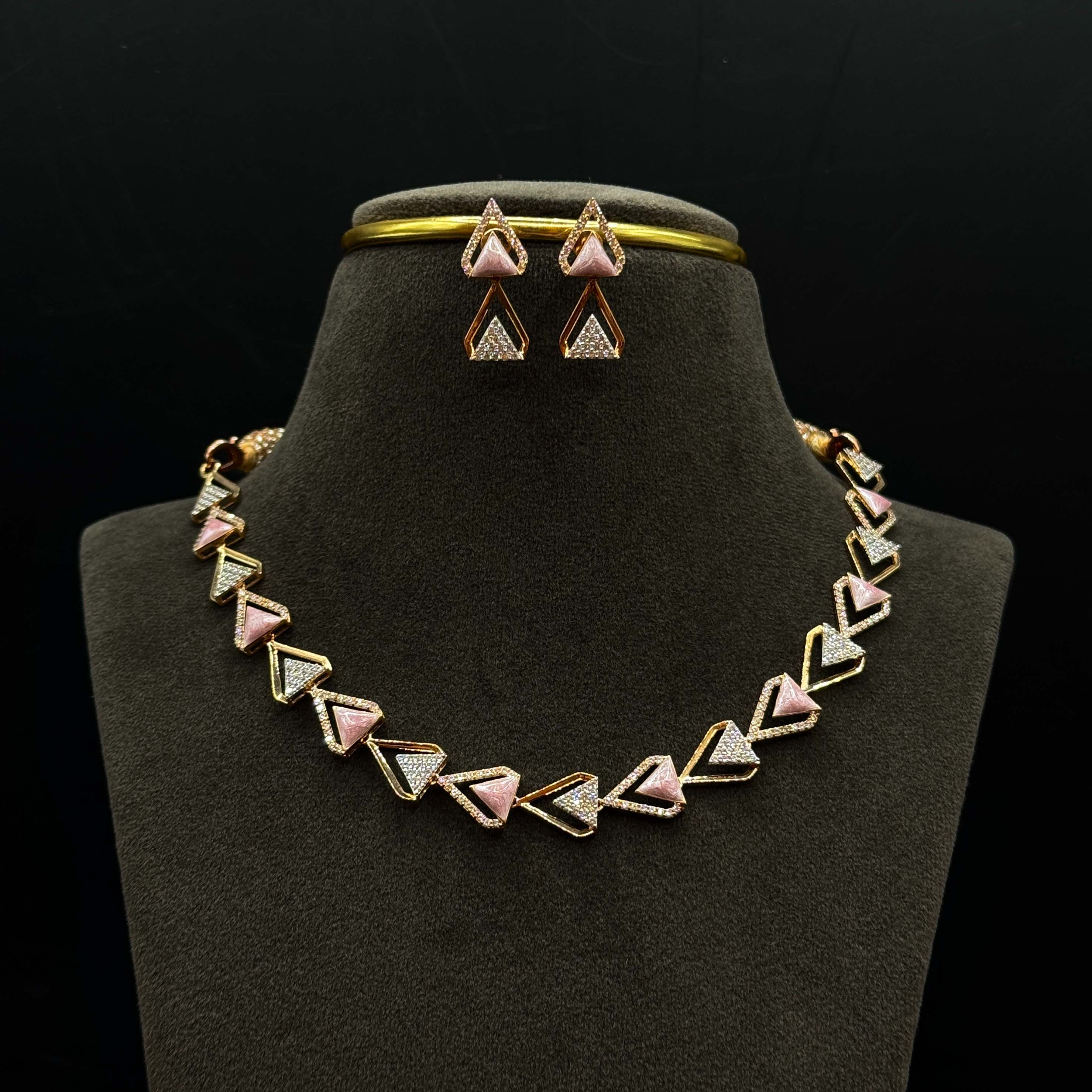 Kimtee Jewellers - Pink Enamel Rose Gold 18K Necklace