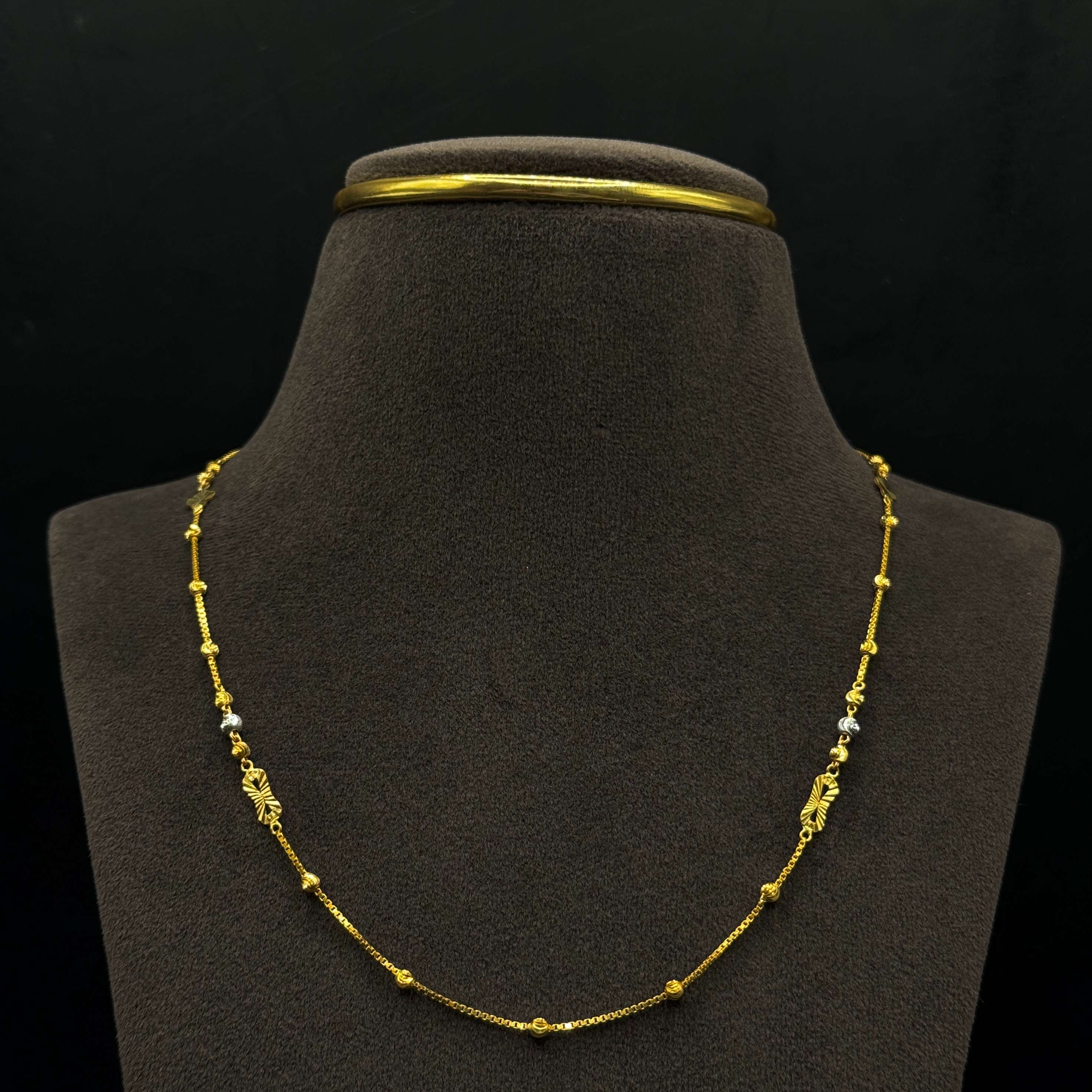 Kimtee Jewellers - Ball Design 916 Gold Ladies Chain