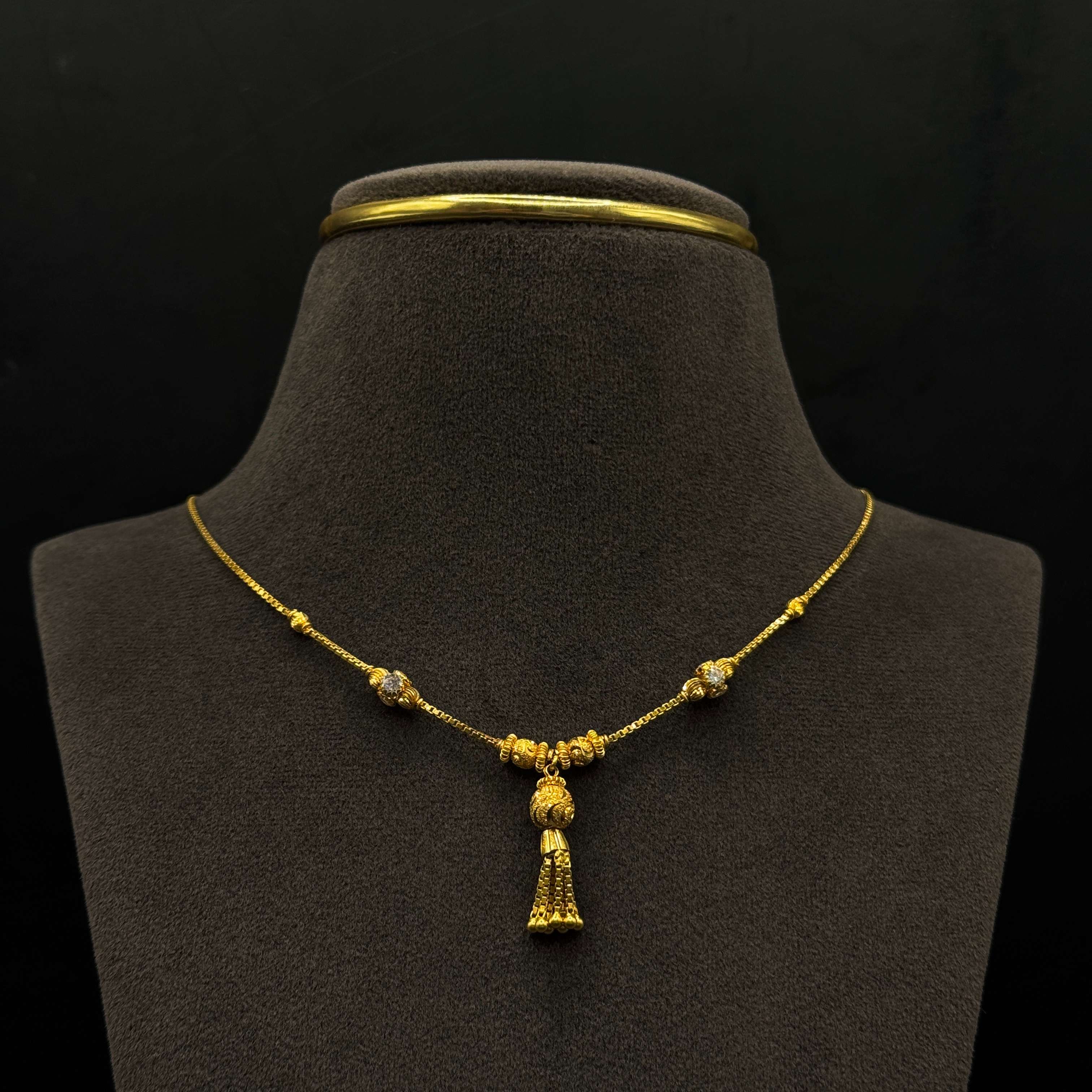 Kimtee Jewellers - Traditional Ball Design Ladies 916 Gold Chain