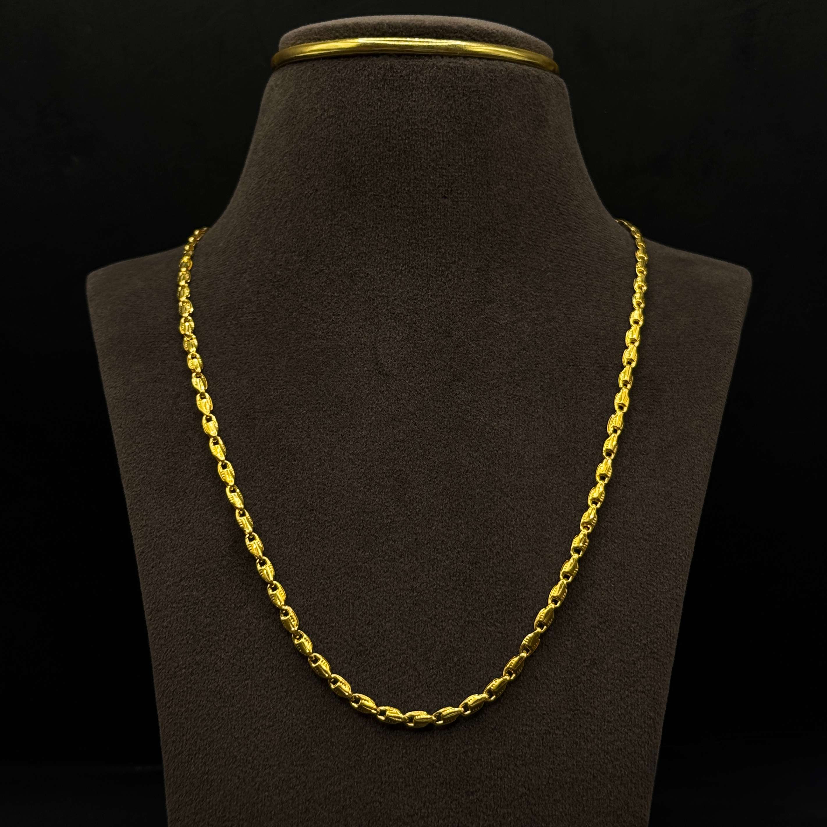 Kimtee Jewellers - Lotus Lightweight 916 Gold Men Chain