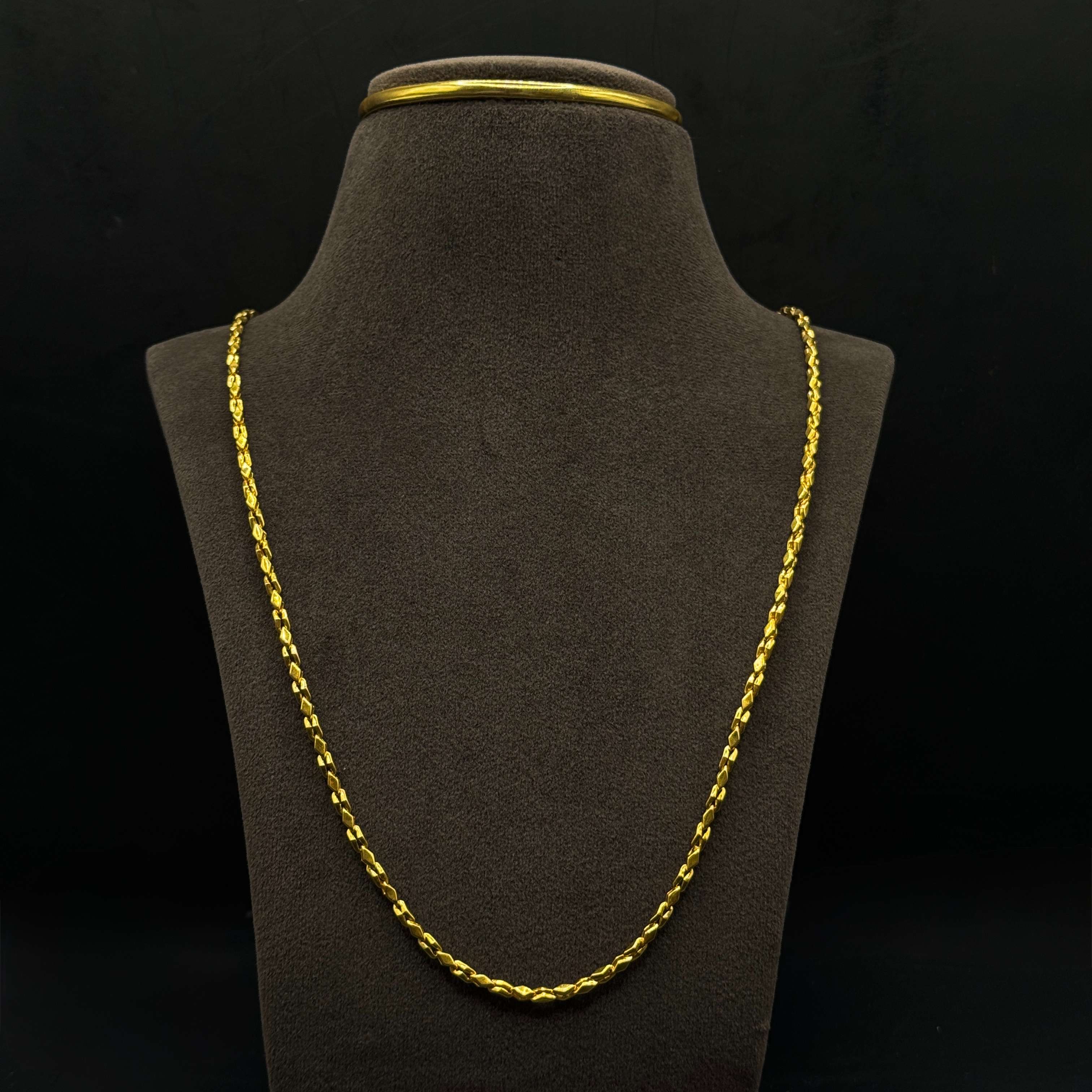 Kimtee Jewellers - Katli Matt Finish 916 Gold Men Chain