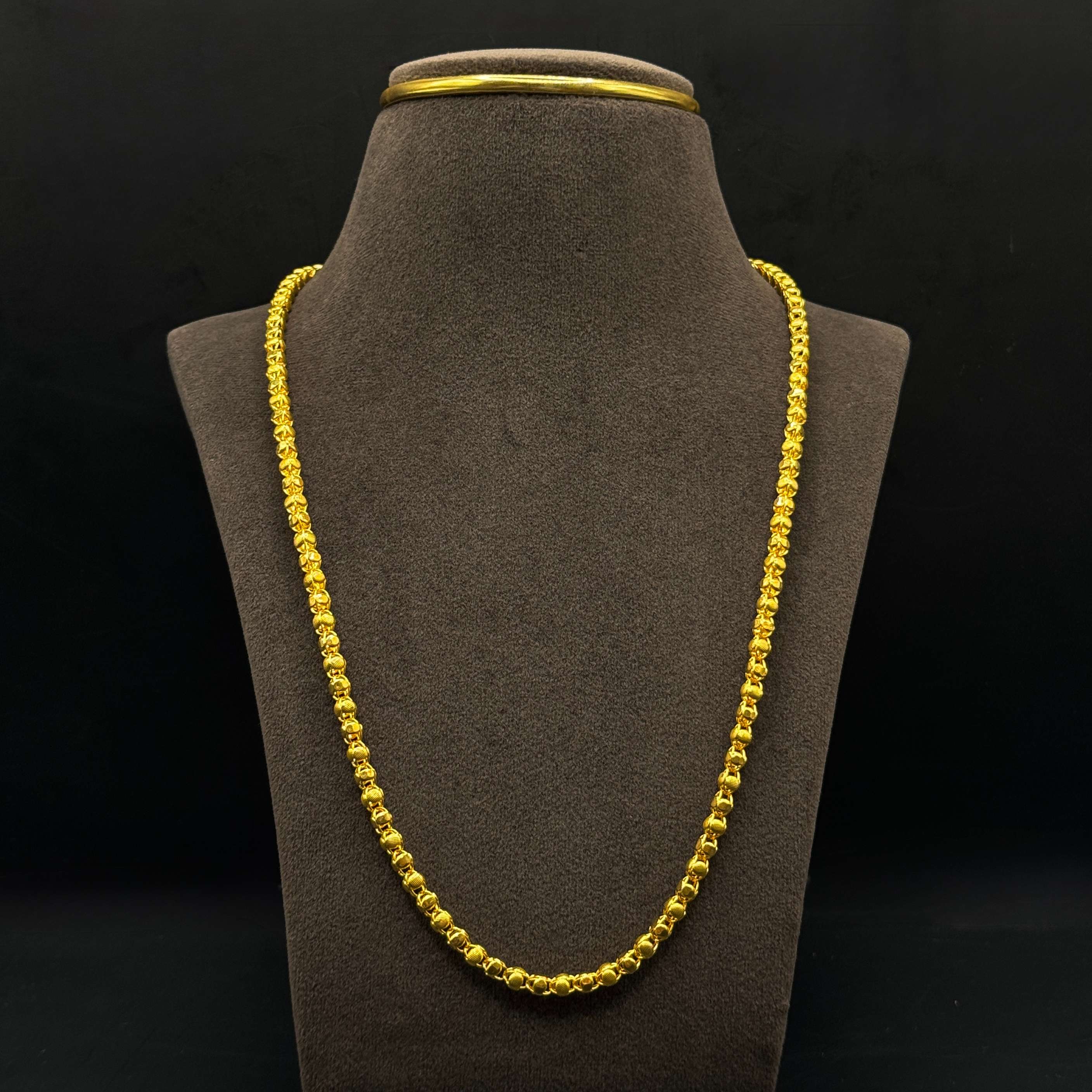 Kimtee Jewellers - Hollow Ball 916 Gold Men Chain
