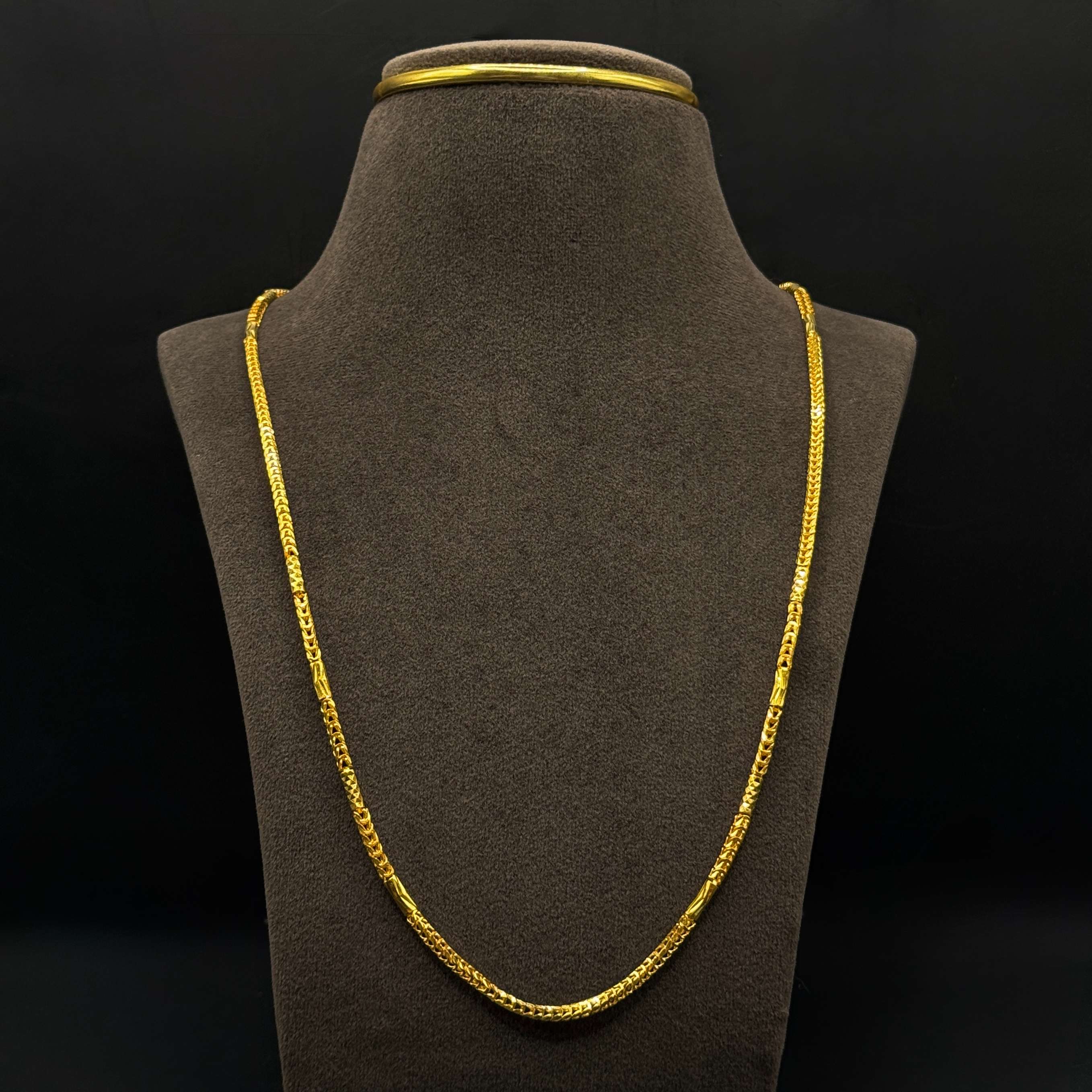 Kimtee Jewellers - Hollow Designer 916 Gold Men Chain