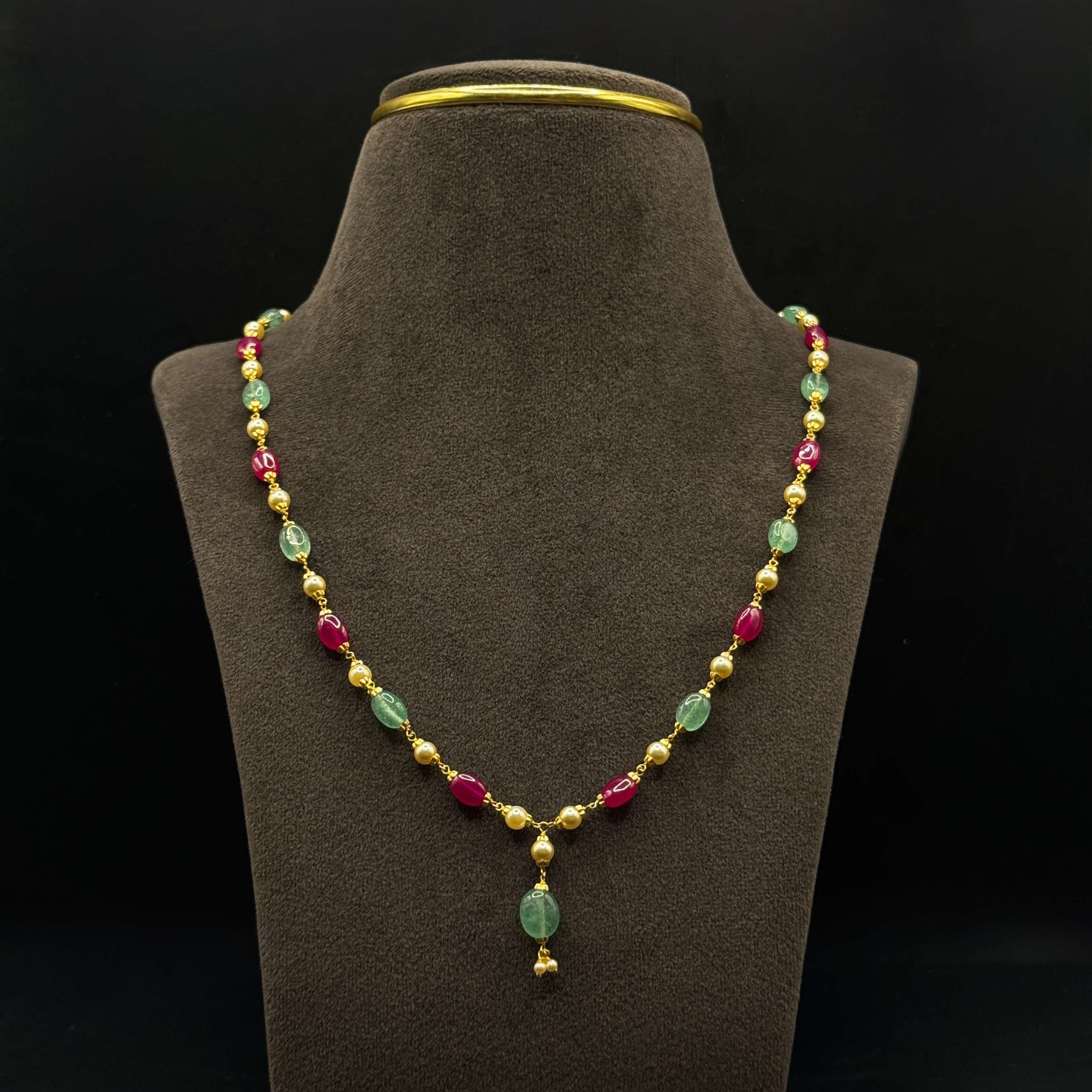 Kimtee Jewellers - Color Pearl 916 Gold Mala