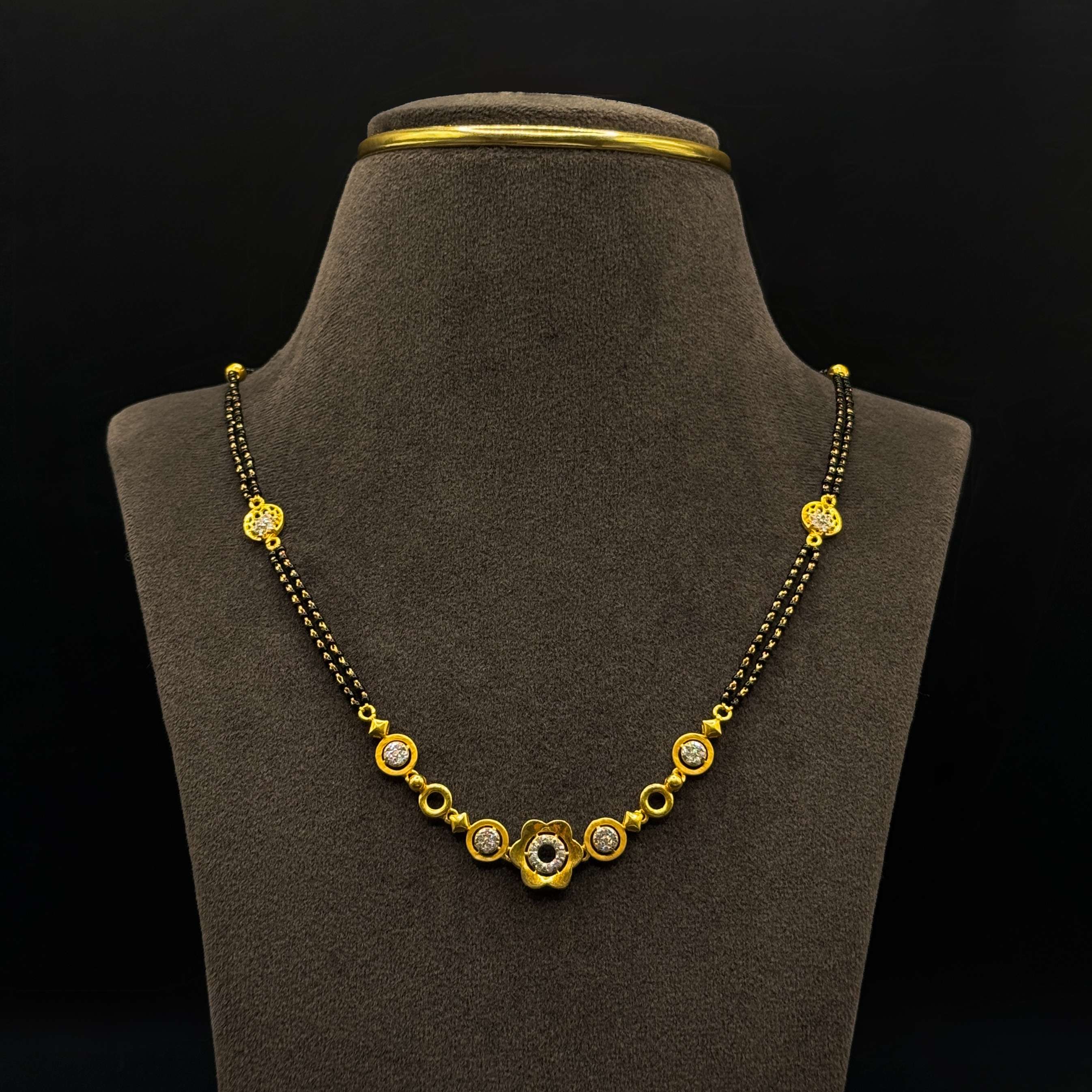 Kimtee Jewellers - 916 Gold Flower Design Mangalsutra