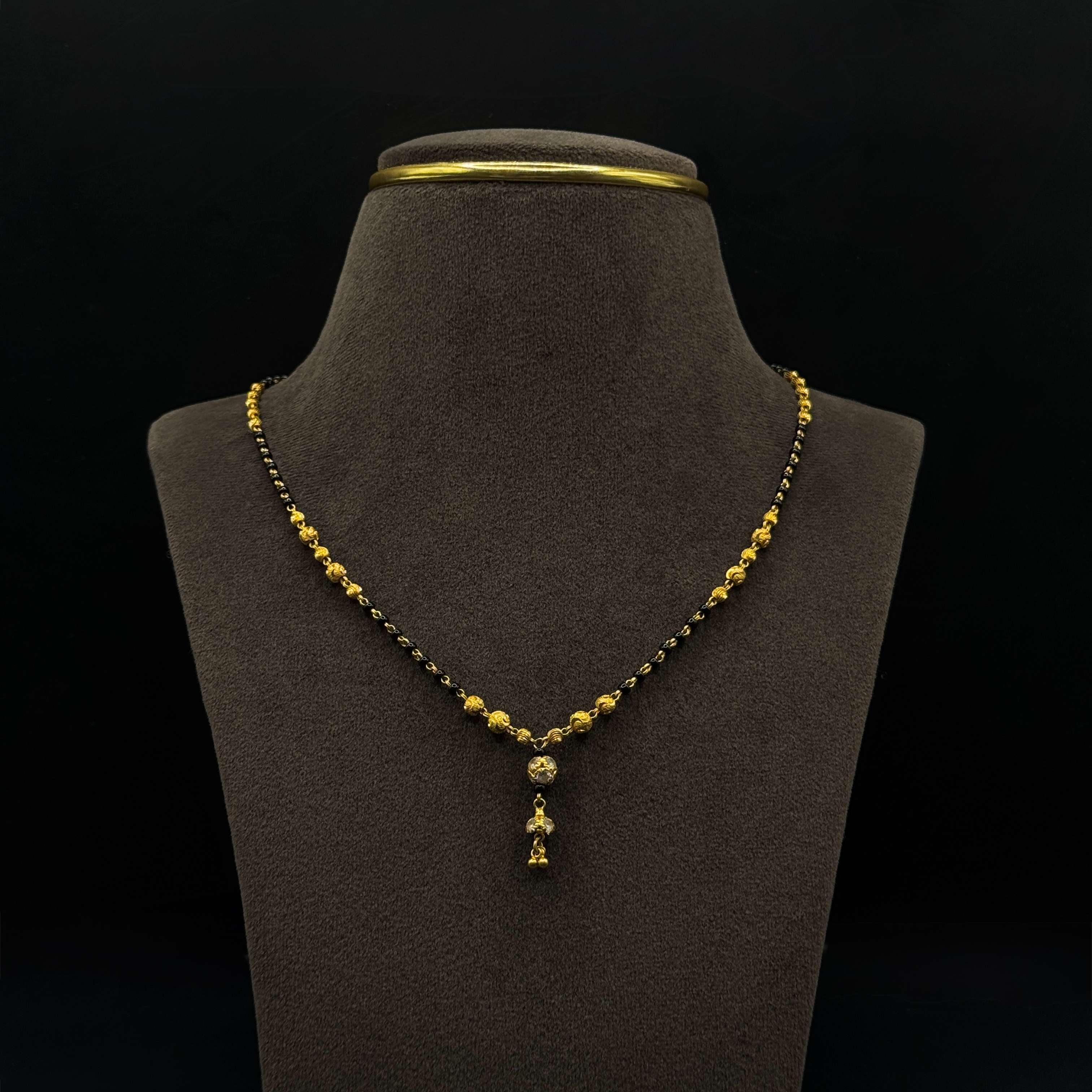 Kimtee Jewellers - Traditional Ball Design Hanging Locket 916 Gold Mangalsutra