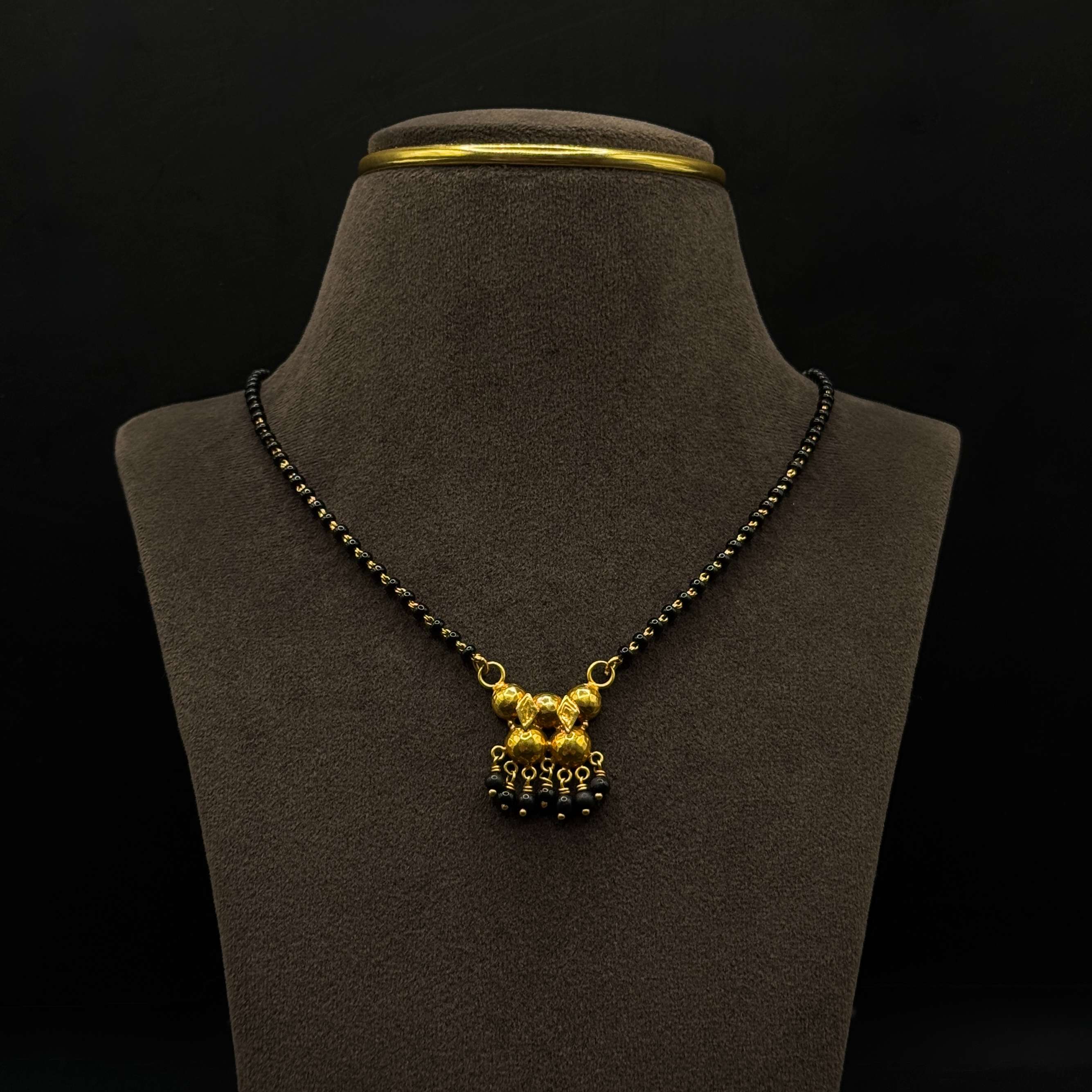 Kimtee Jewellers - Double Pustie Locket 916 Gold Mangalsutra