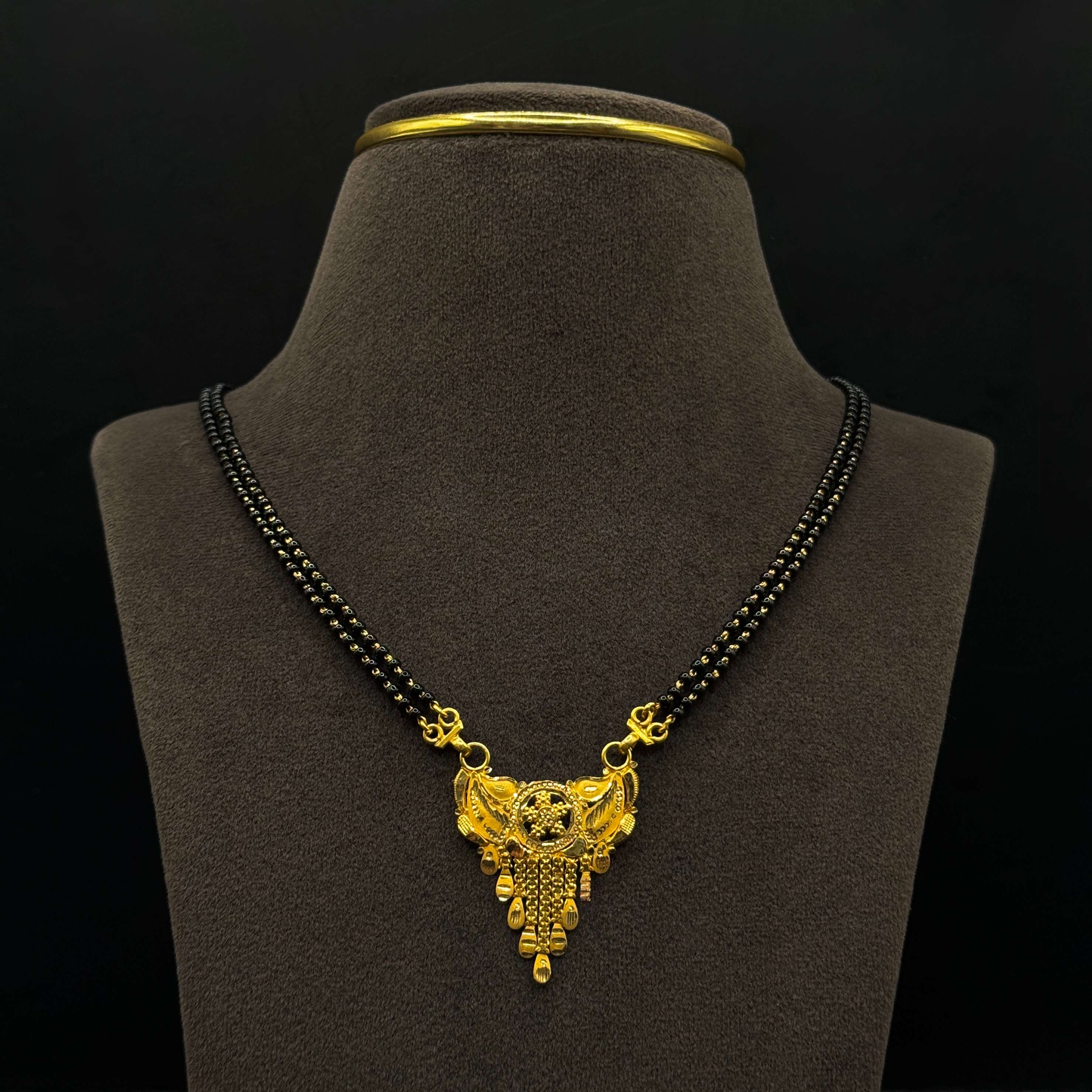Kimtee Jewellers - Double Line Traditional 916 Gold Mangalsutra