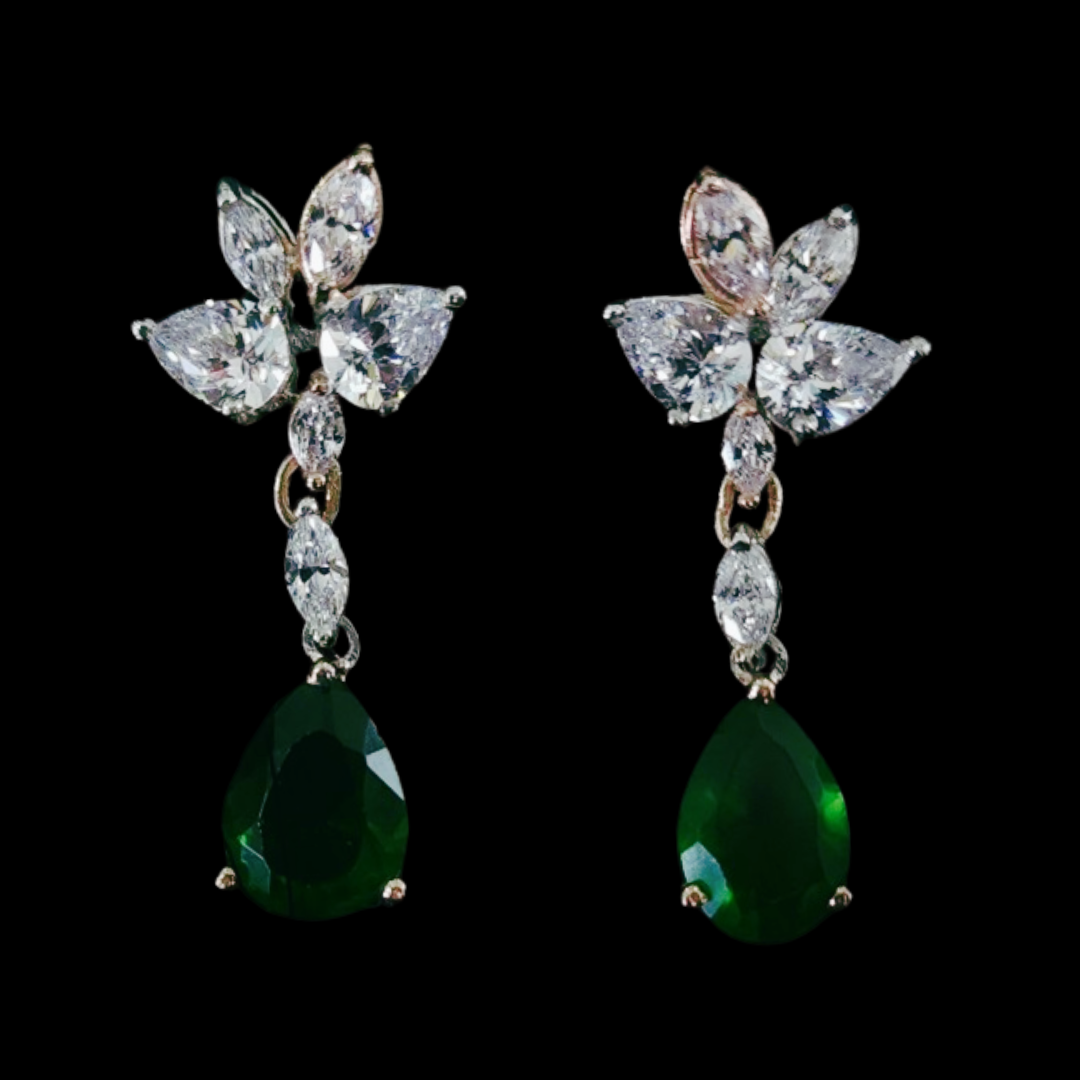 Kimtee Jewellers - Nayra Shine Pear Green Hangings
