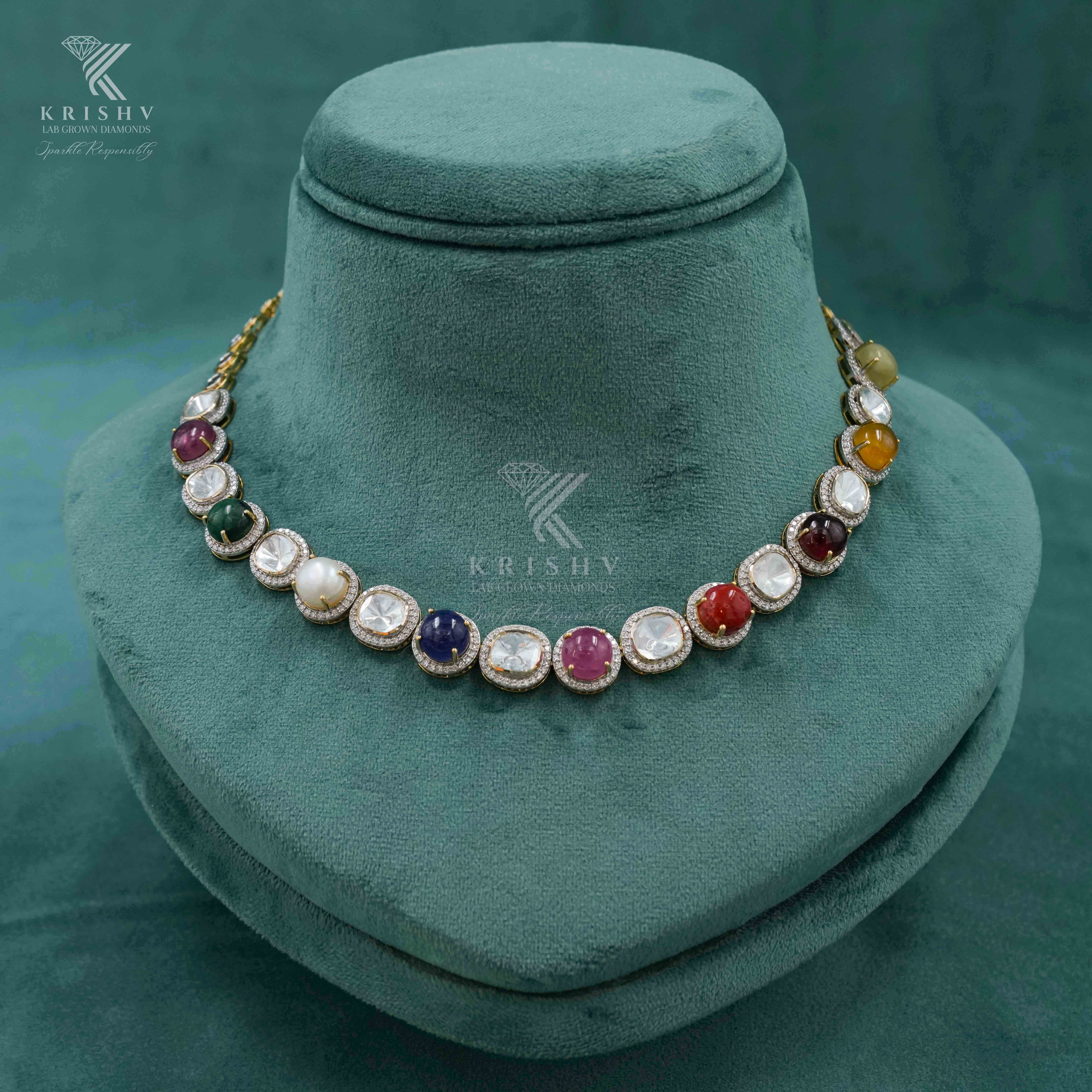 Krishv Lab Grown Diamonds - Polki Necklace