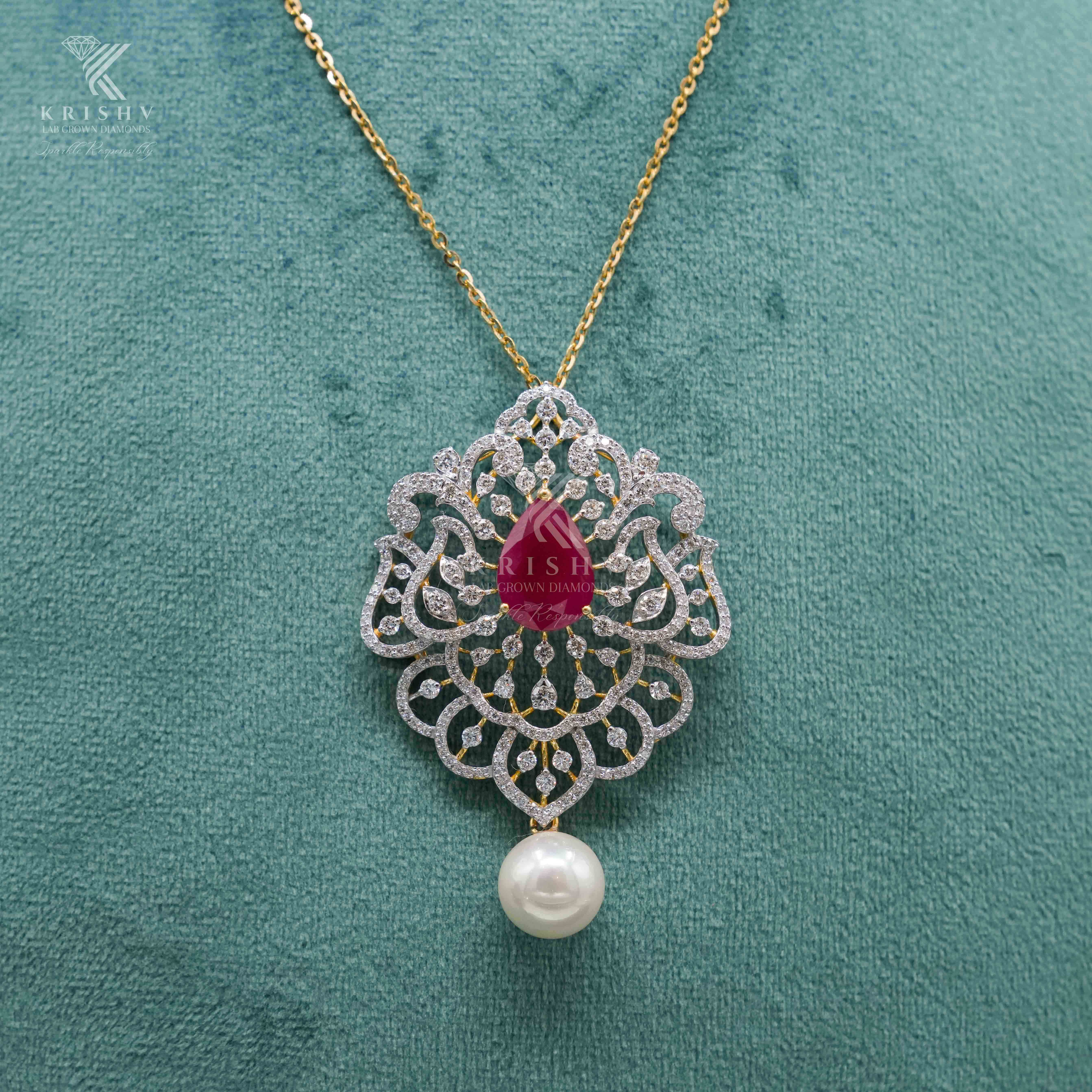 Krishv Lab Grown Diamonds - Diamond Pendent