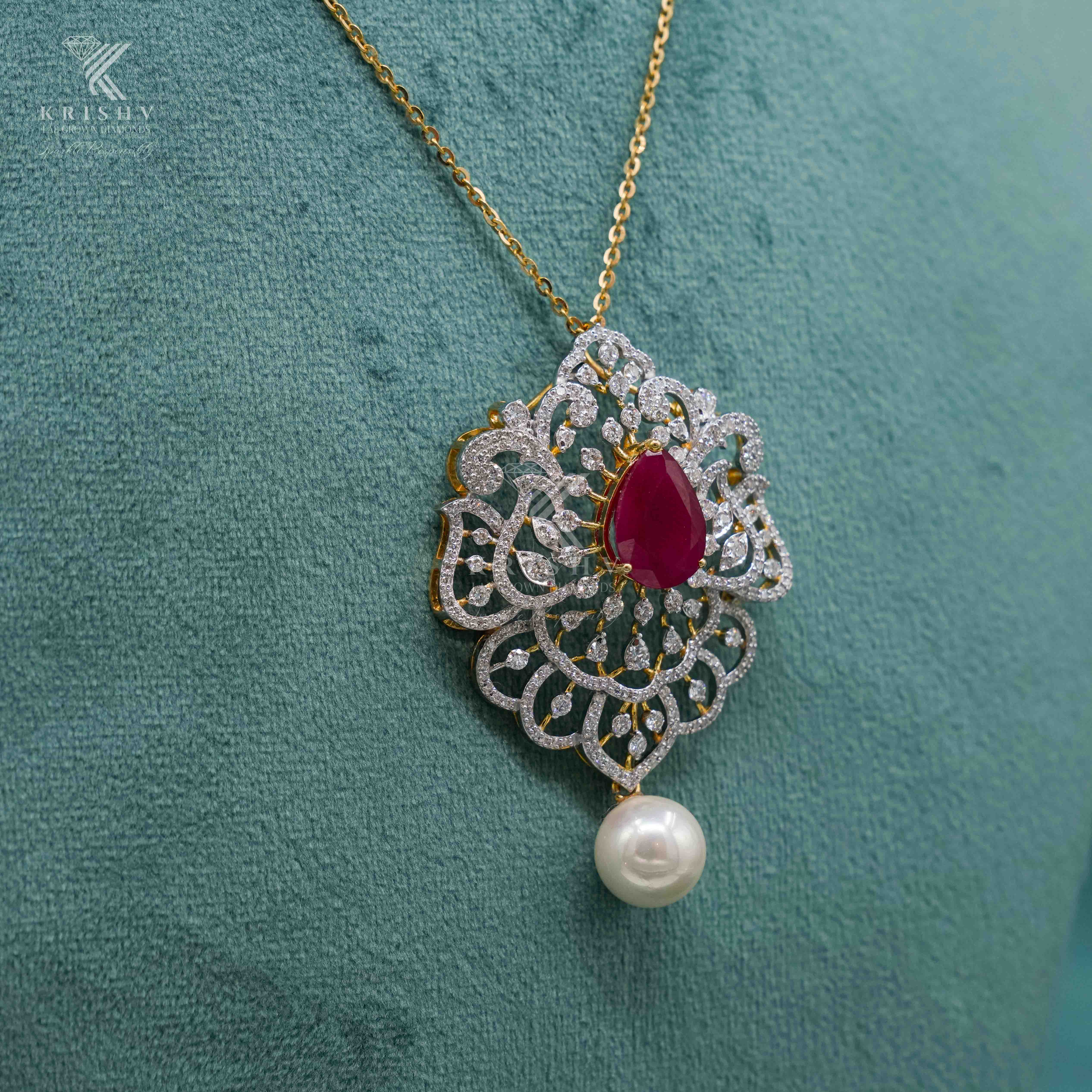 Krishv Lab Grown Diamonds - Diamond Pendent