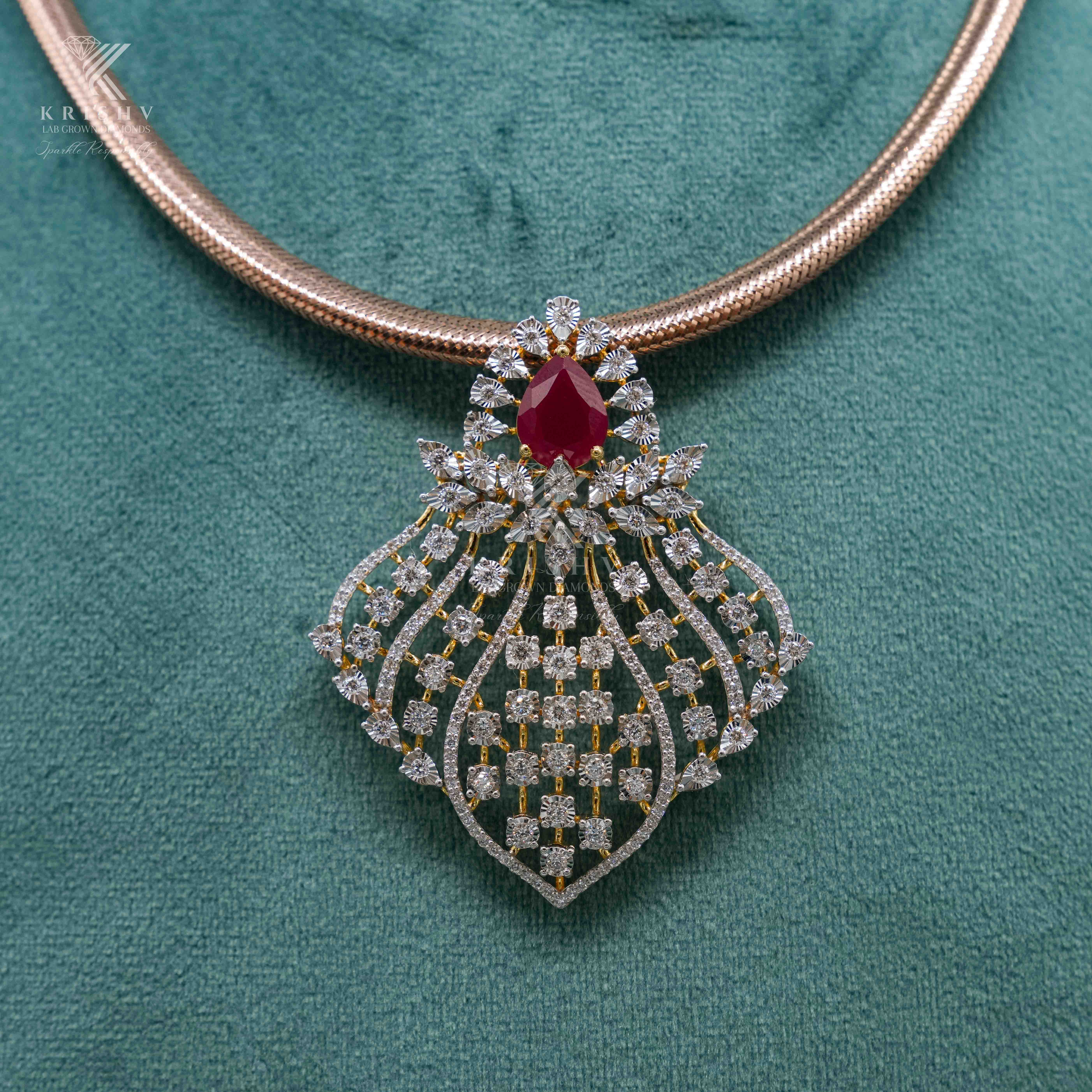 Krishv Lab Grown Diamonds - Diamond Pendent