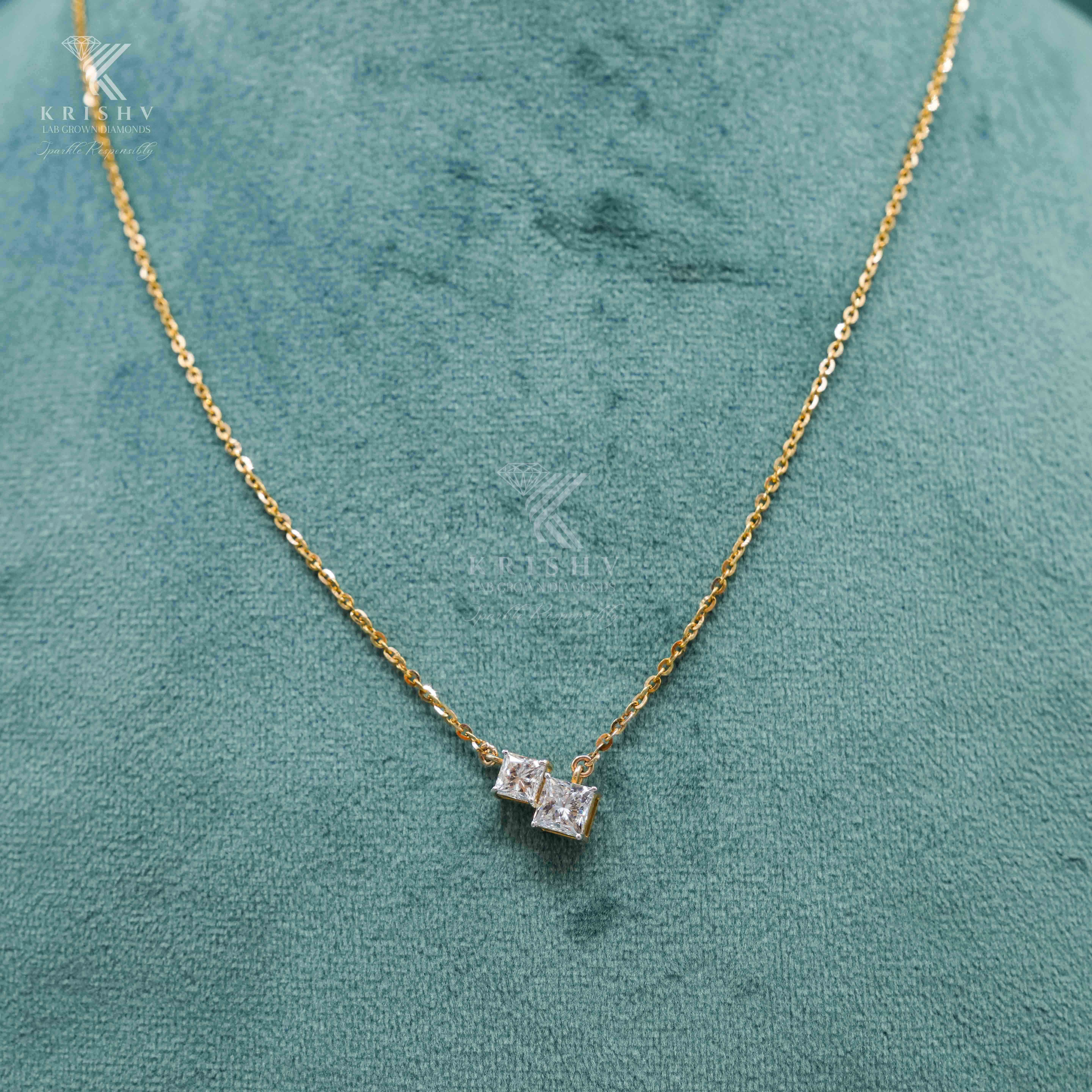 Krishv Lab Grown Diamonds - Diamond Chain Pendent