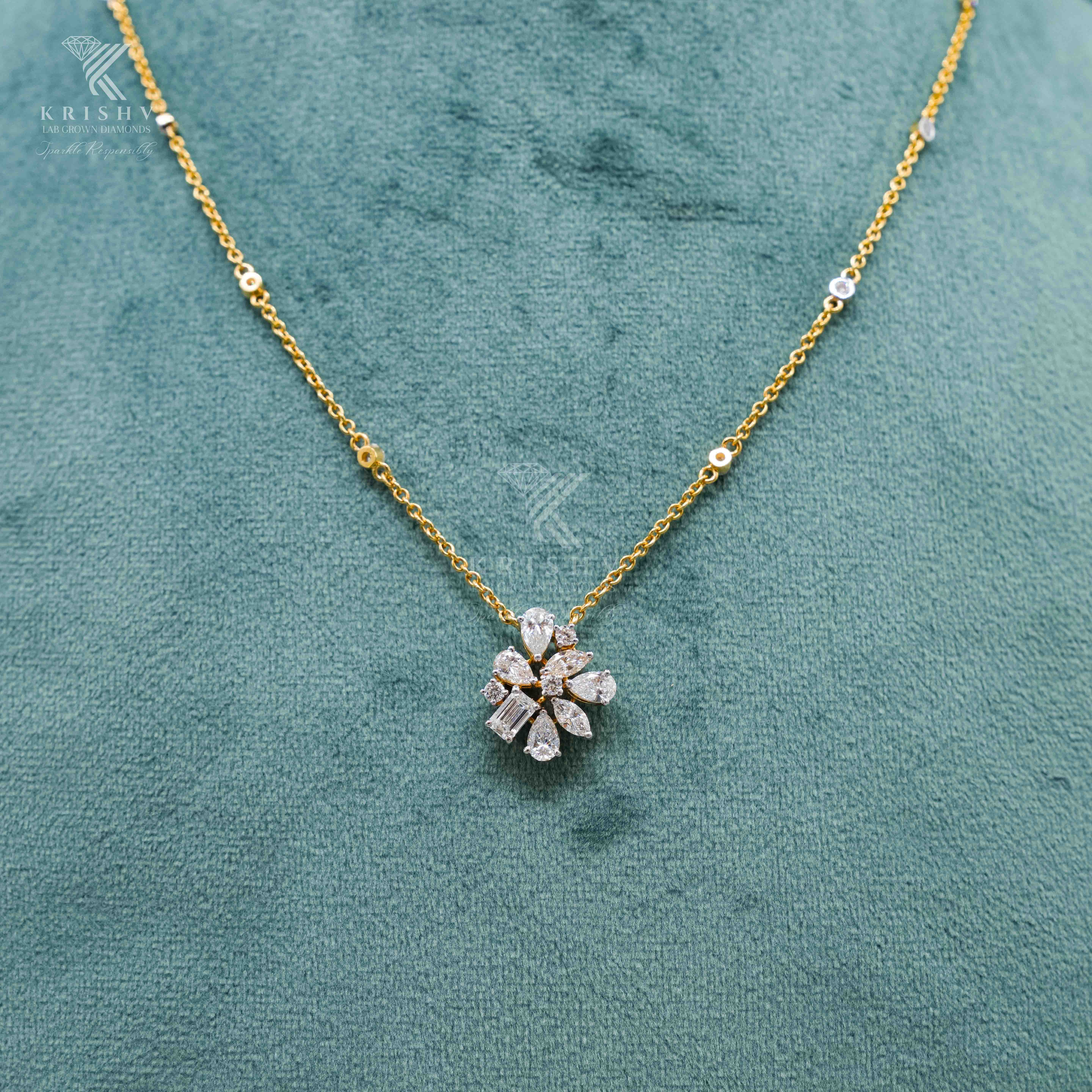 Krishv Lab Grown Diamonds - Diamond Chain Pendent