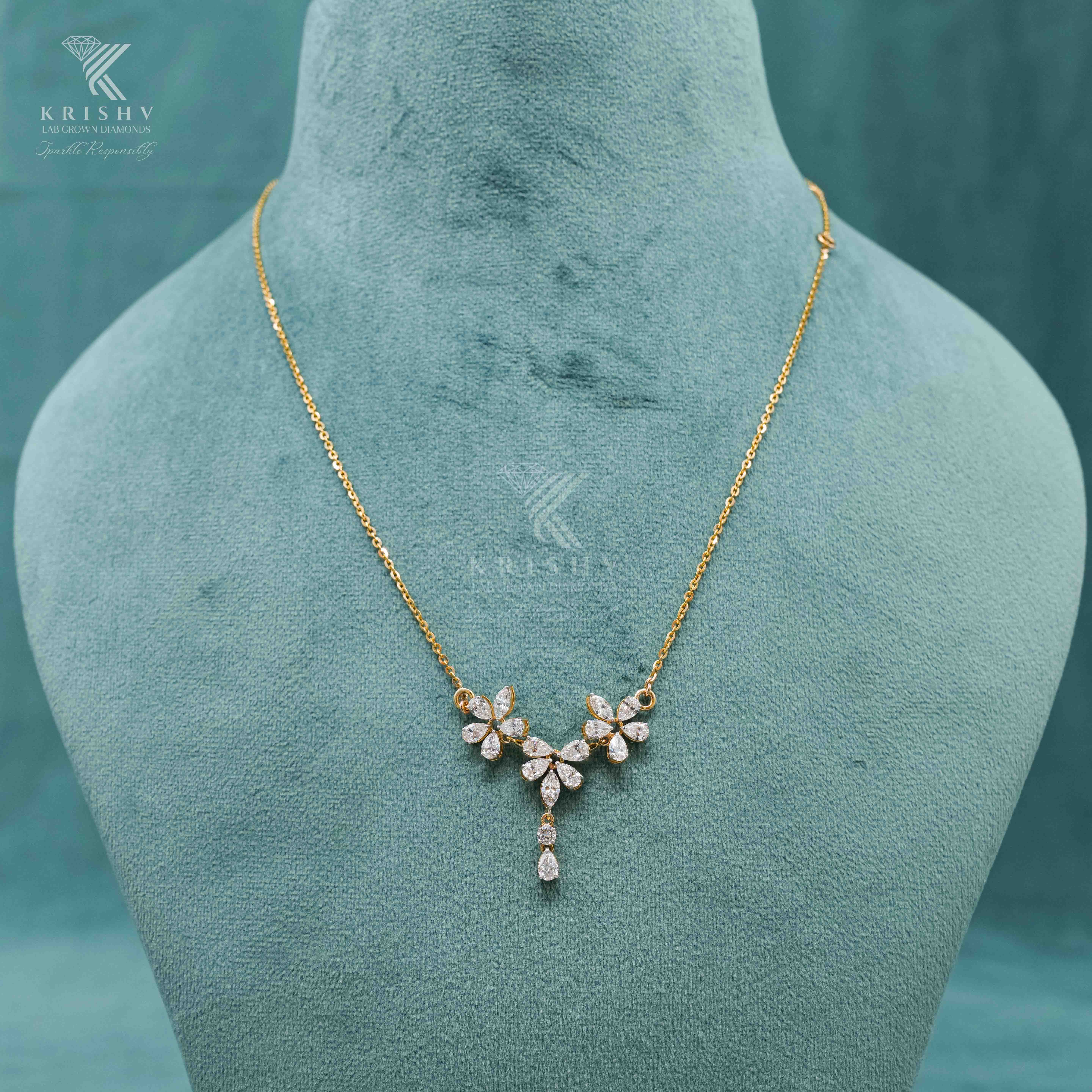 Krishv Lab Grown Diamonds - Diamond Chain Pendent
