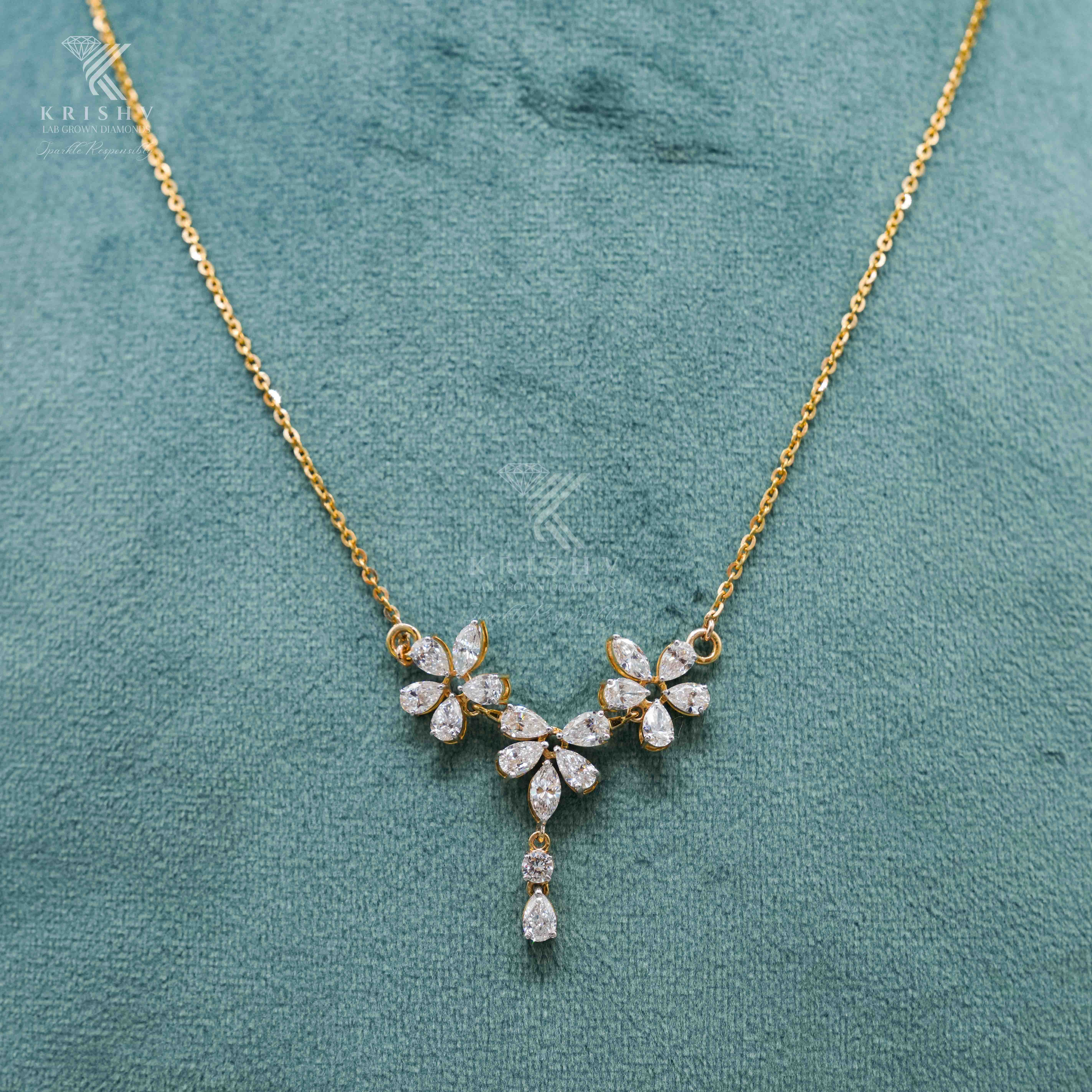Krishv Lab Grown Diamonds - Diamond Chain Pendent