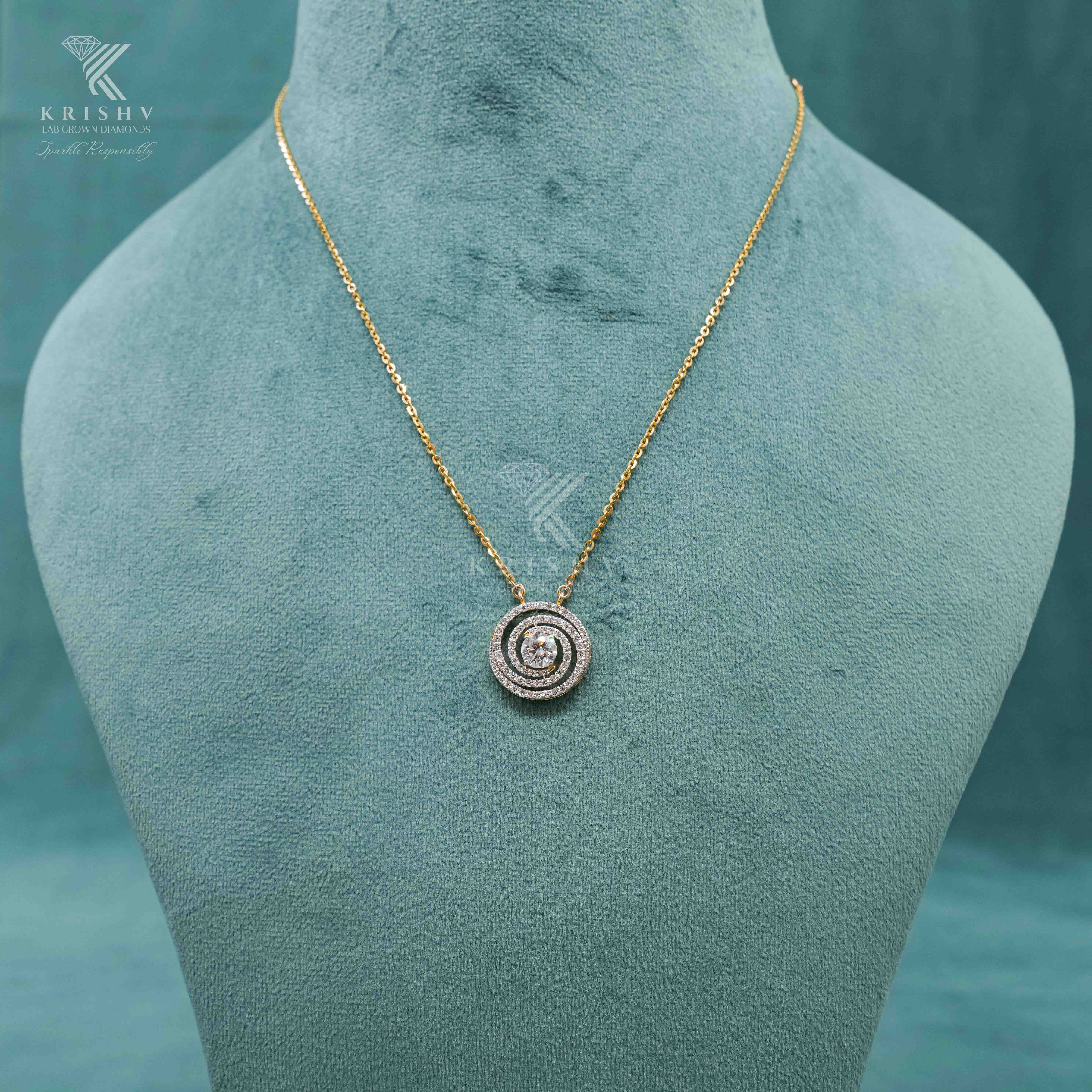 Krishv Lab Grown Diamonds - Diamond Chain Pendent