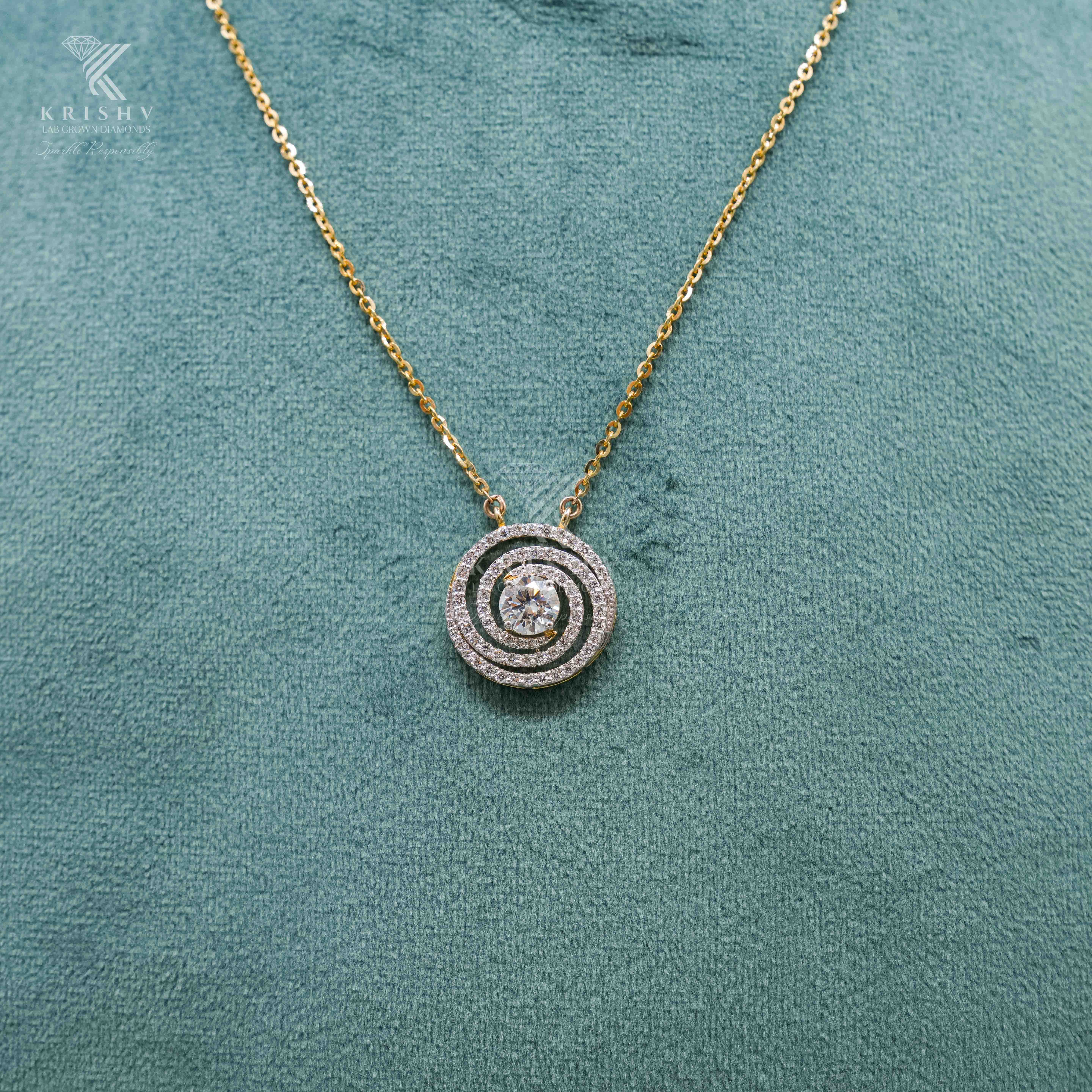 Krishv Lab Grown Diamonds - Diamond Chain Pendent