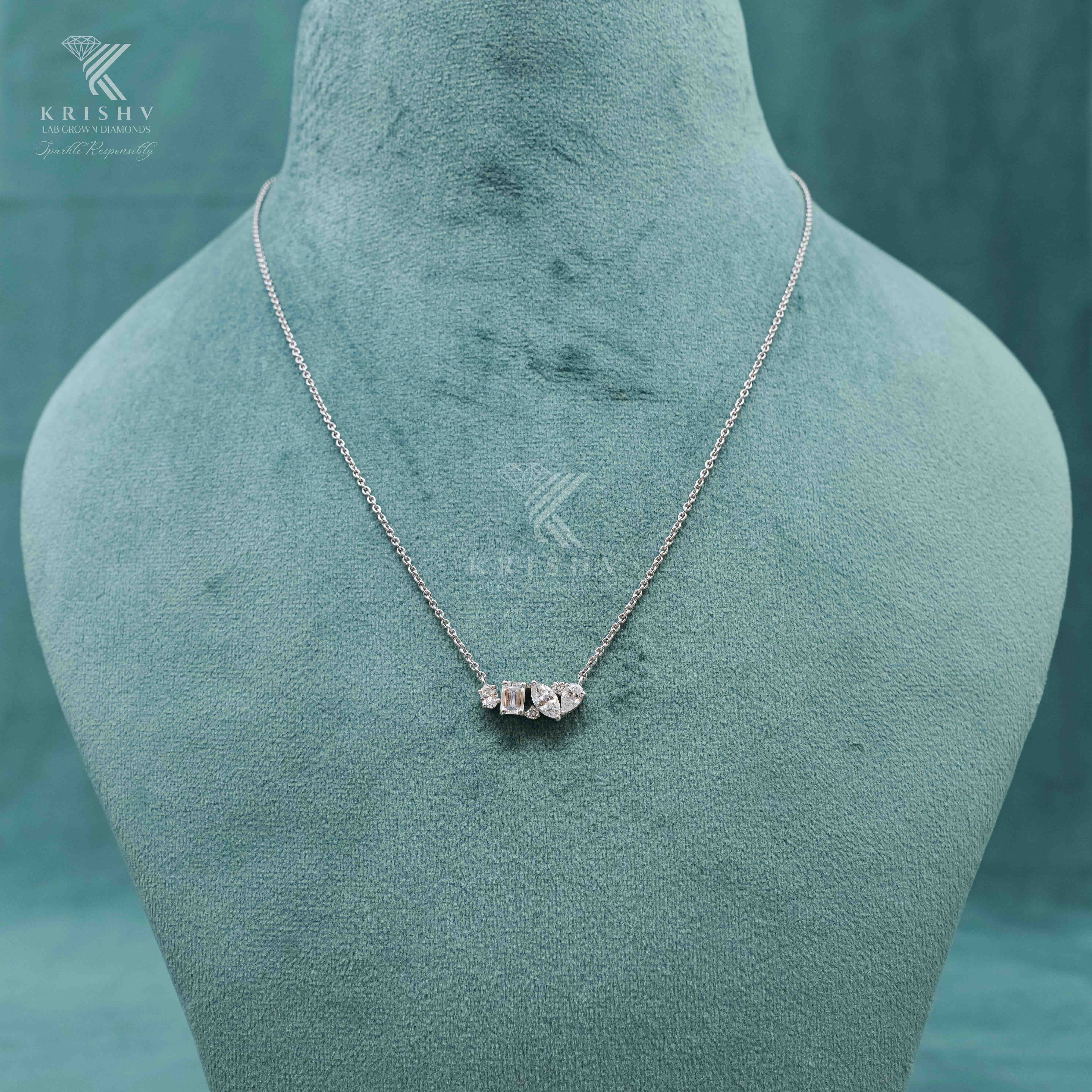 Krishv Lab Grown Diamonds - Diamond Chain Pendent