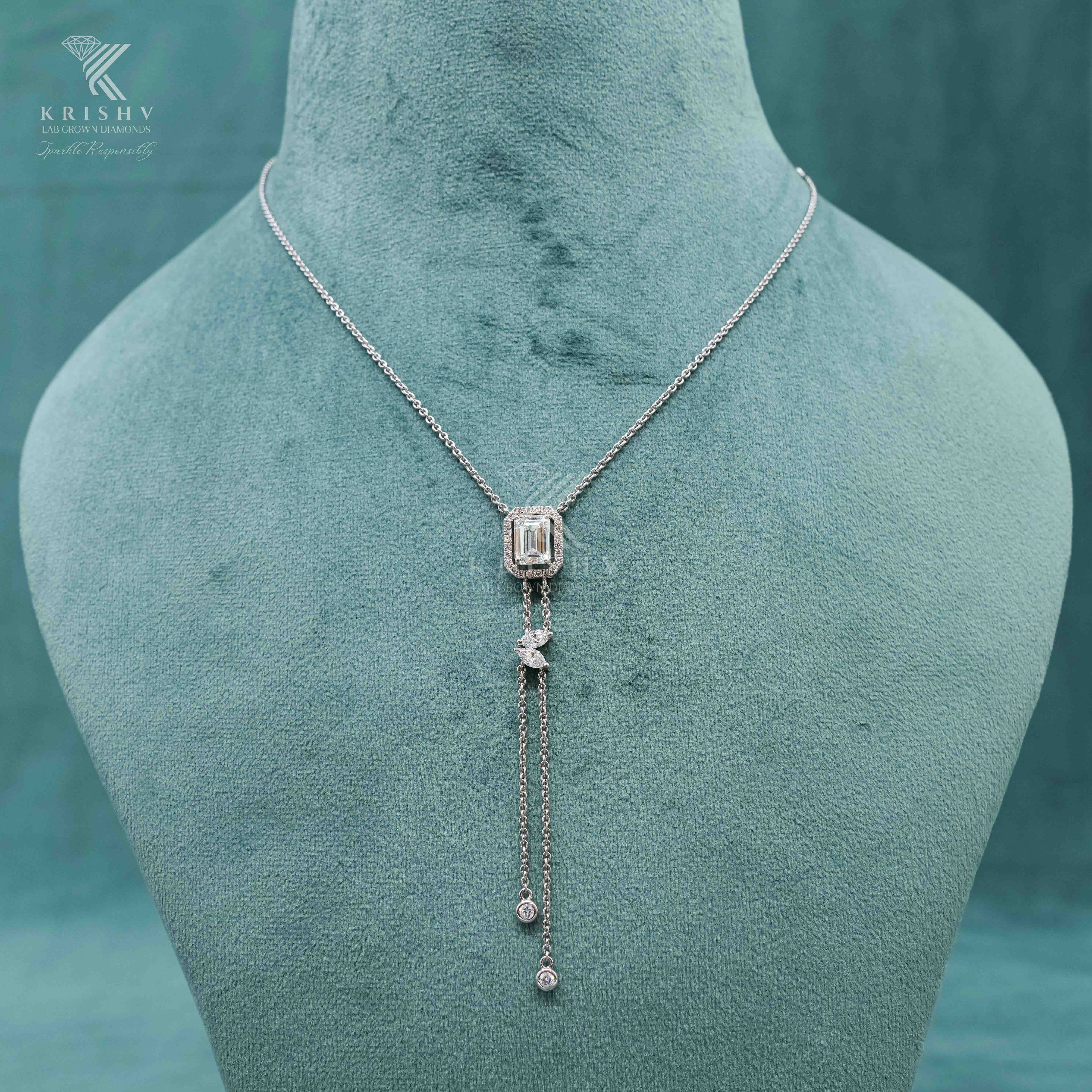 Krishv Lab Grown Diamonds - Diamond Chain Pendent