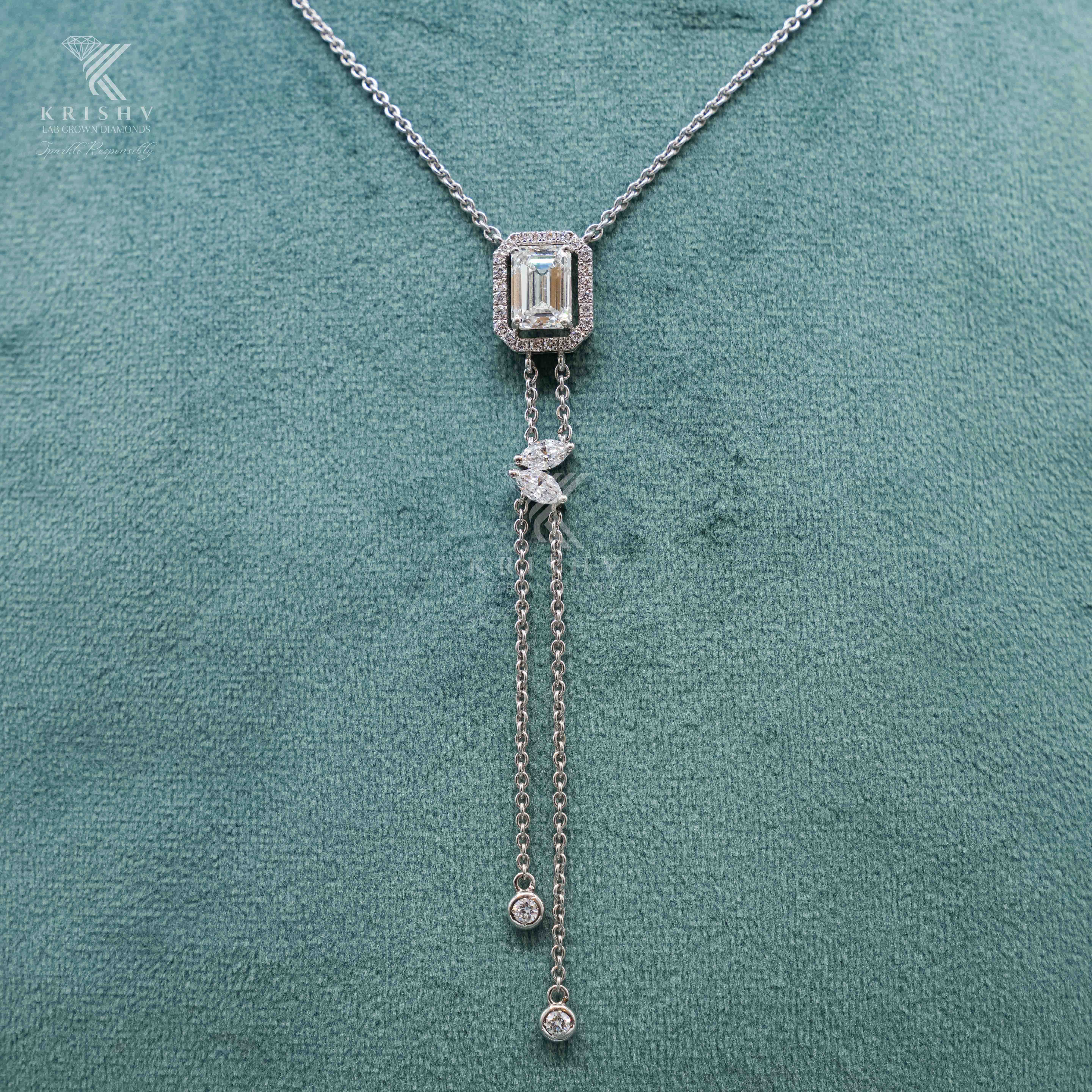 Krishv Lab Grown Diamonds - Diamond Chain Pendent