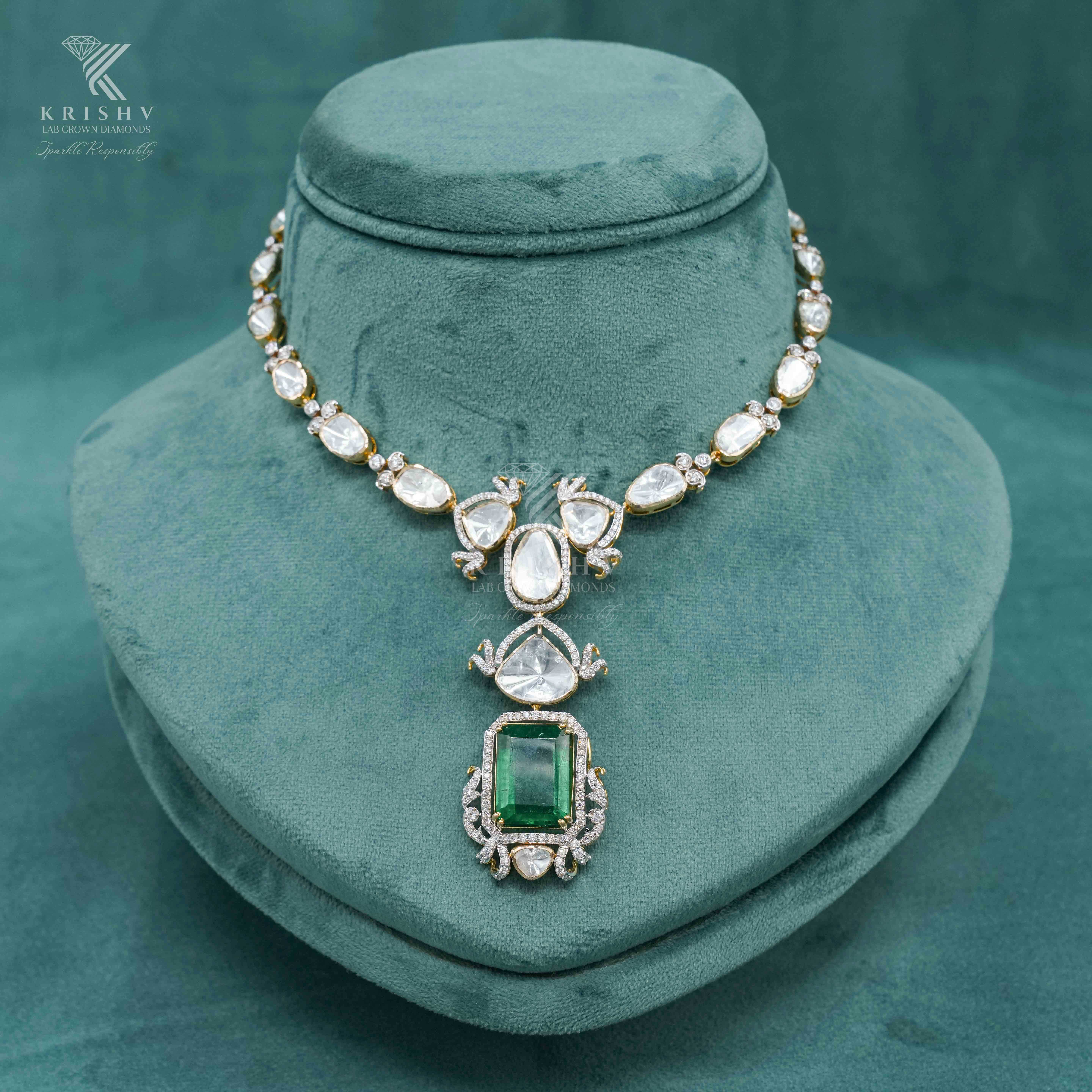 Krishv Lab Grown Diamonds - Polki Necklace