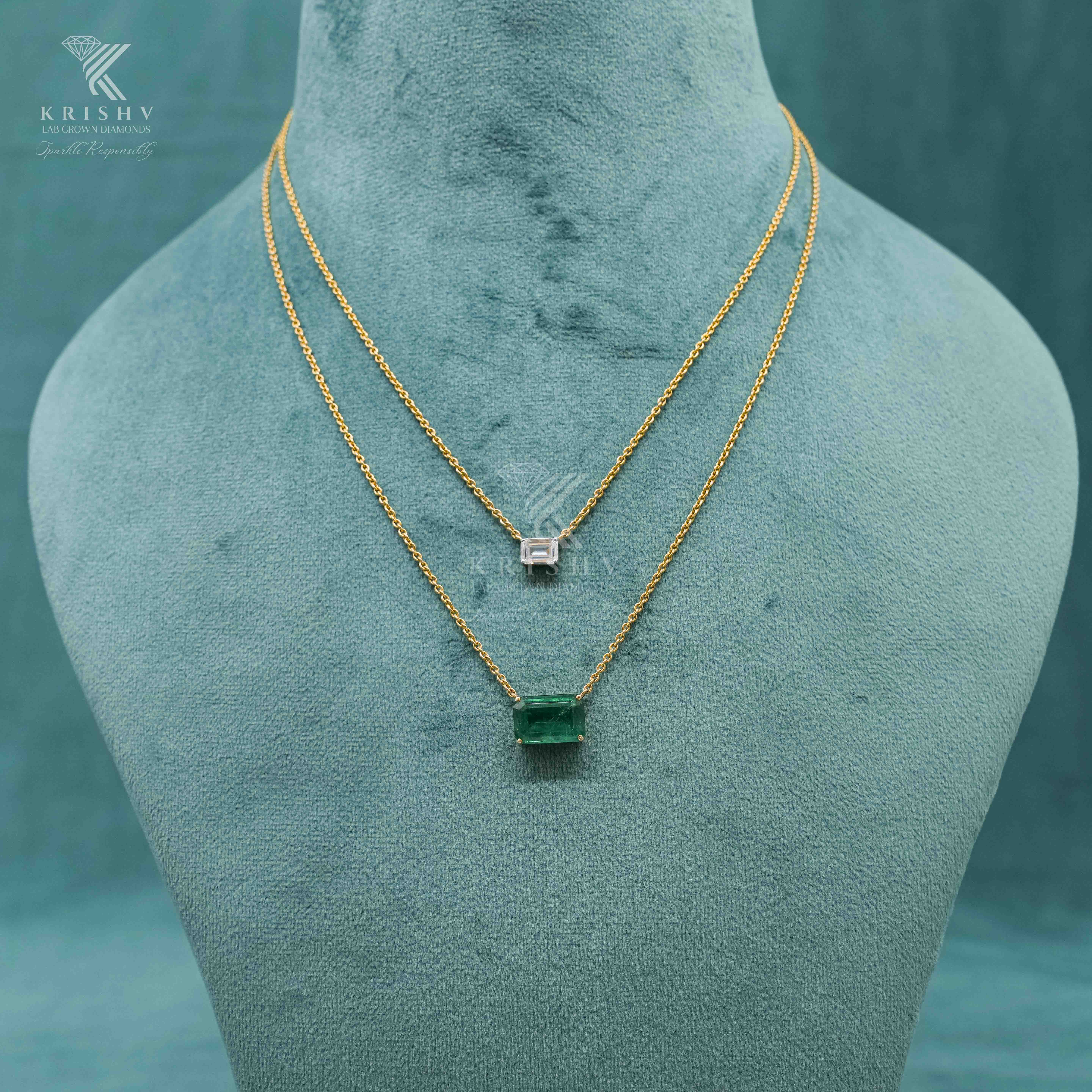 Krishv Lab Grown Diamonds - Diamond Chain Pendent