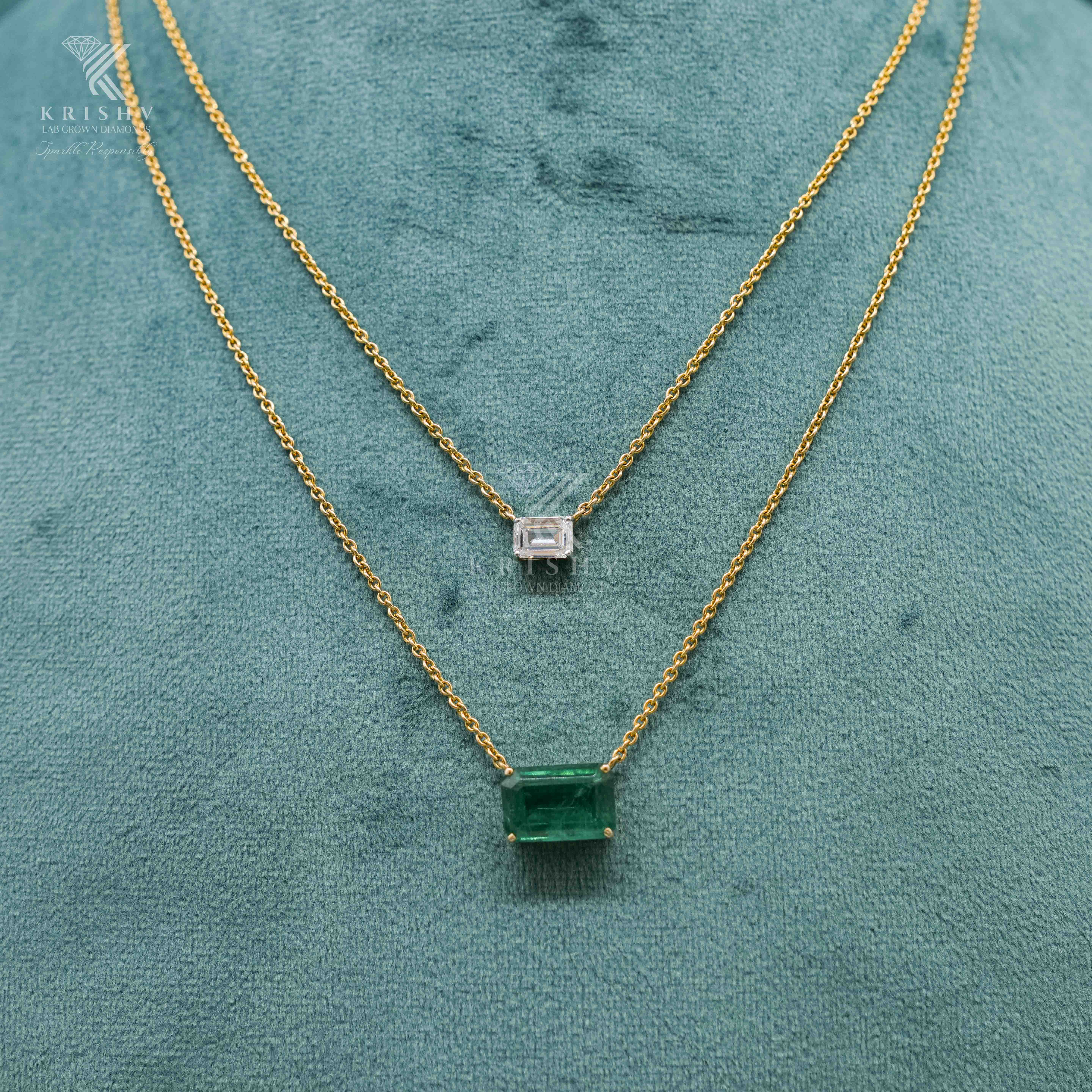 Krishv Lab Grown Diamonds - Diamond Chain Pendent