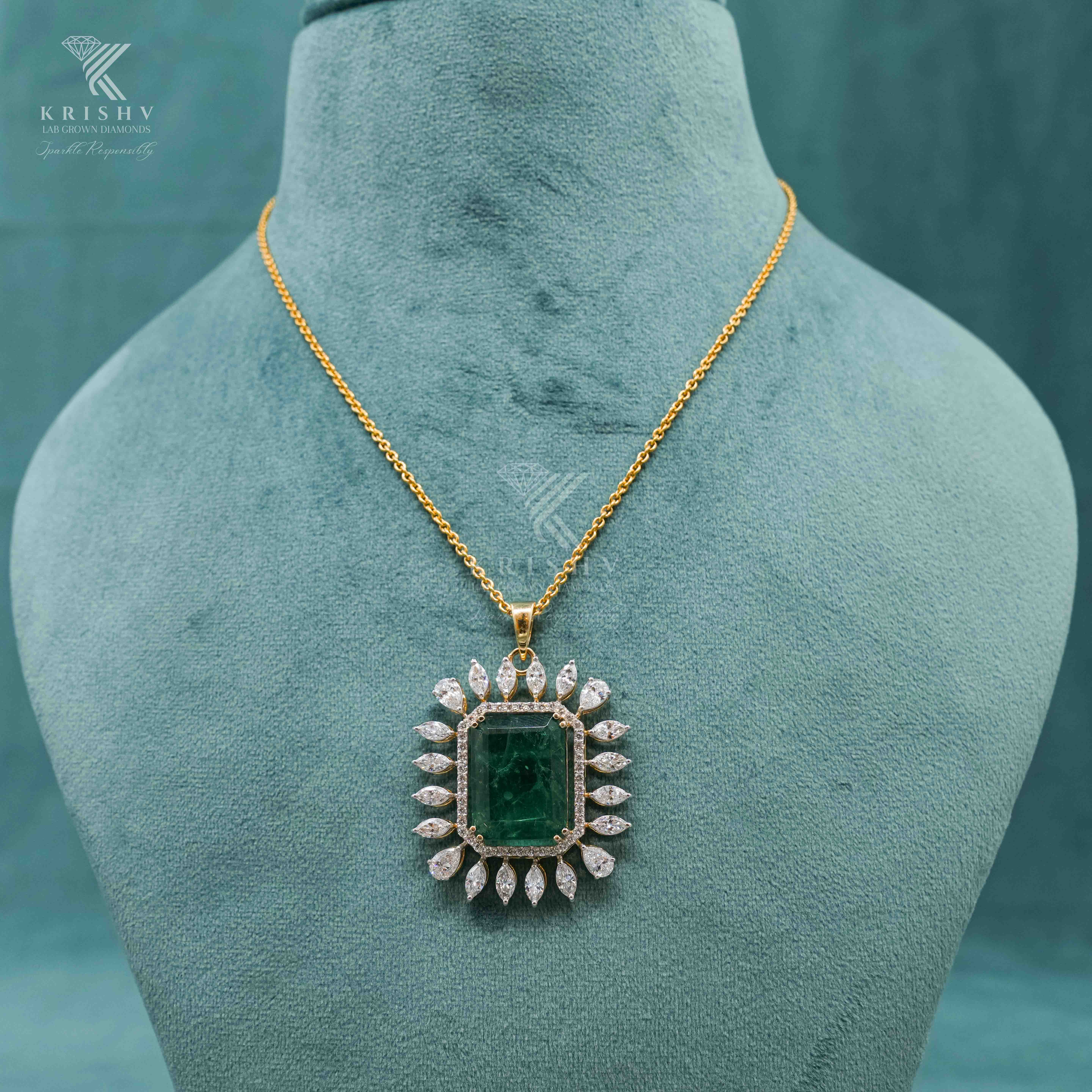 Krishv Lab Grown Diamonds - Diamond Chain Pendent