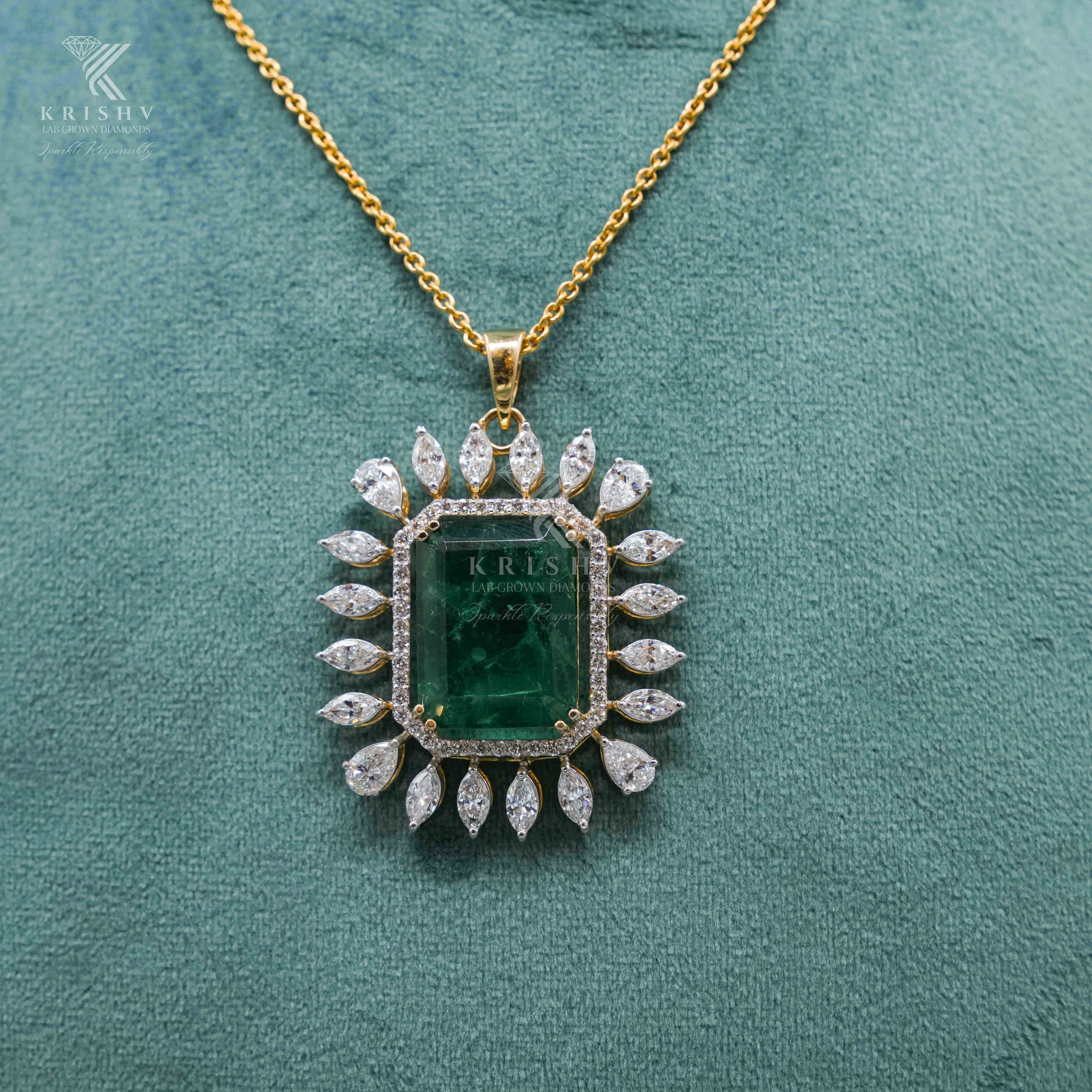 Krishv Lab Grown Diamonds - Diamond Chain Pendent