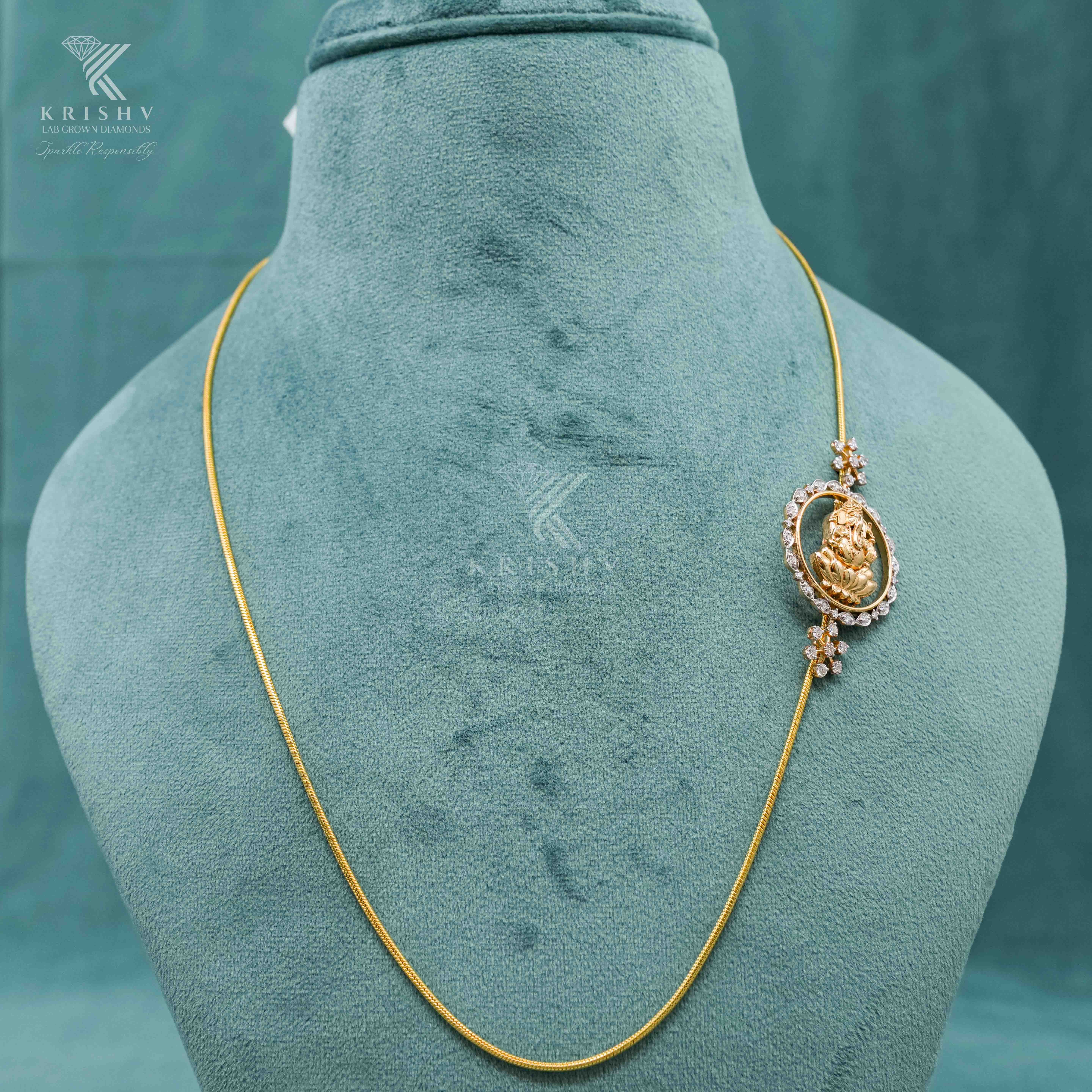 Krishv Lab Grown Diamonds - Diamond Chain Pendent