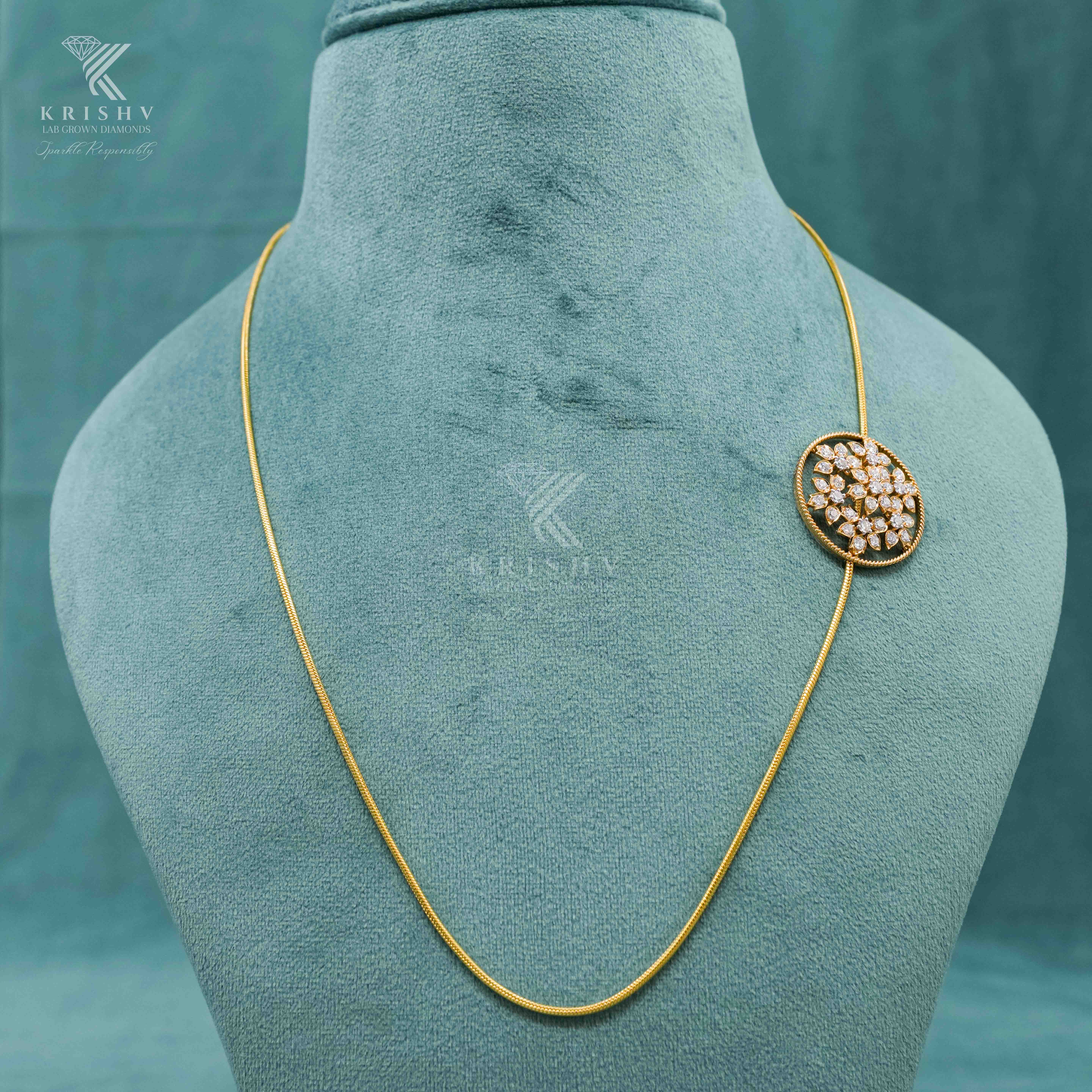 Krishv Lab Grown Diamonds - Diamond Chain Pendent