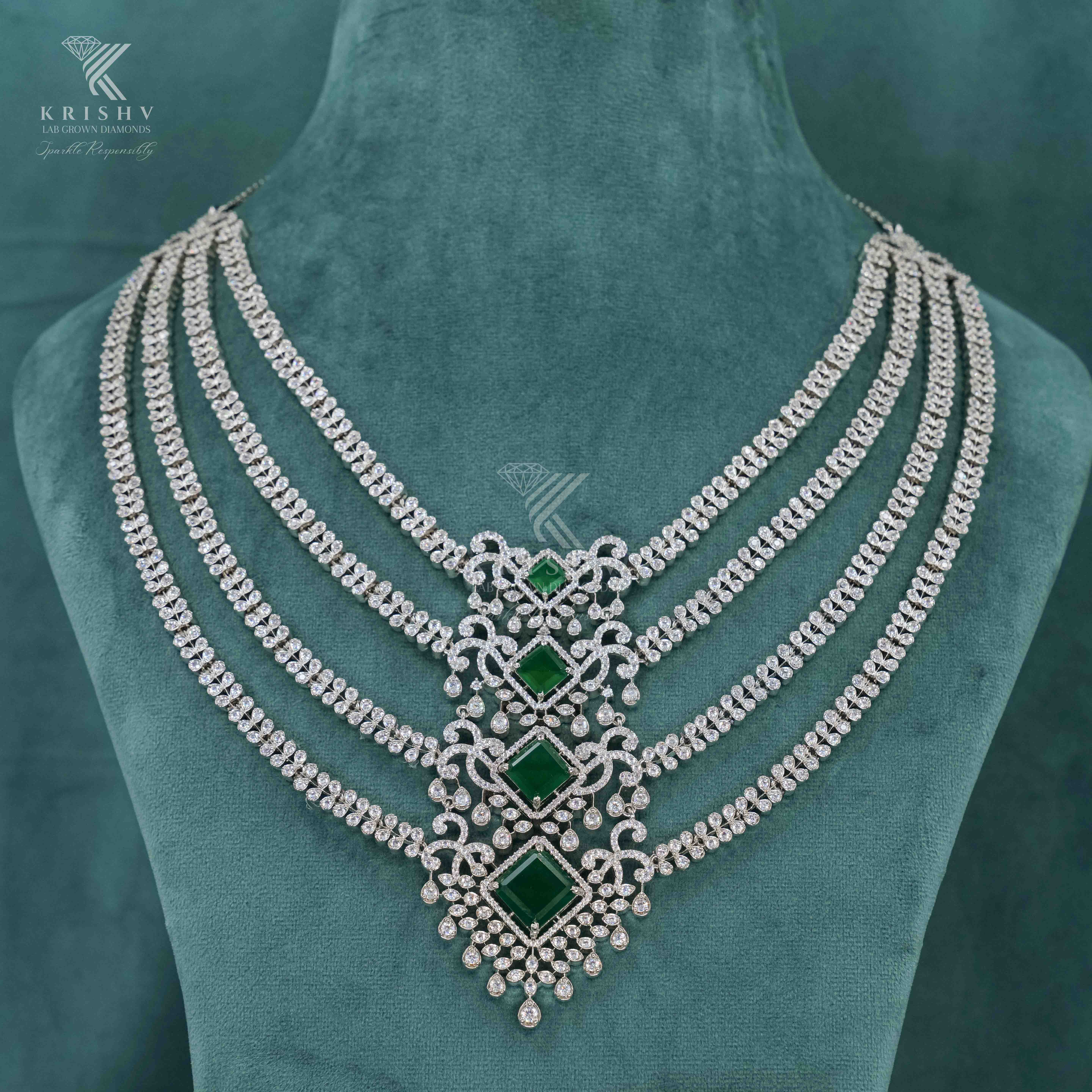 Krishv Lab Grown Diamonds - Diamond Necklace Set
