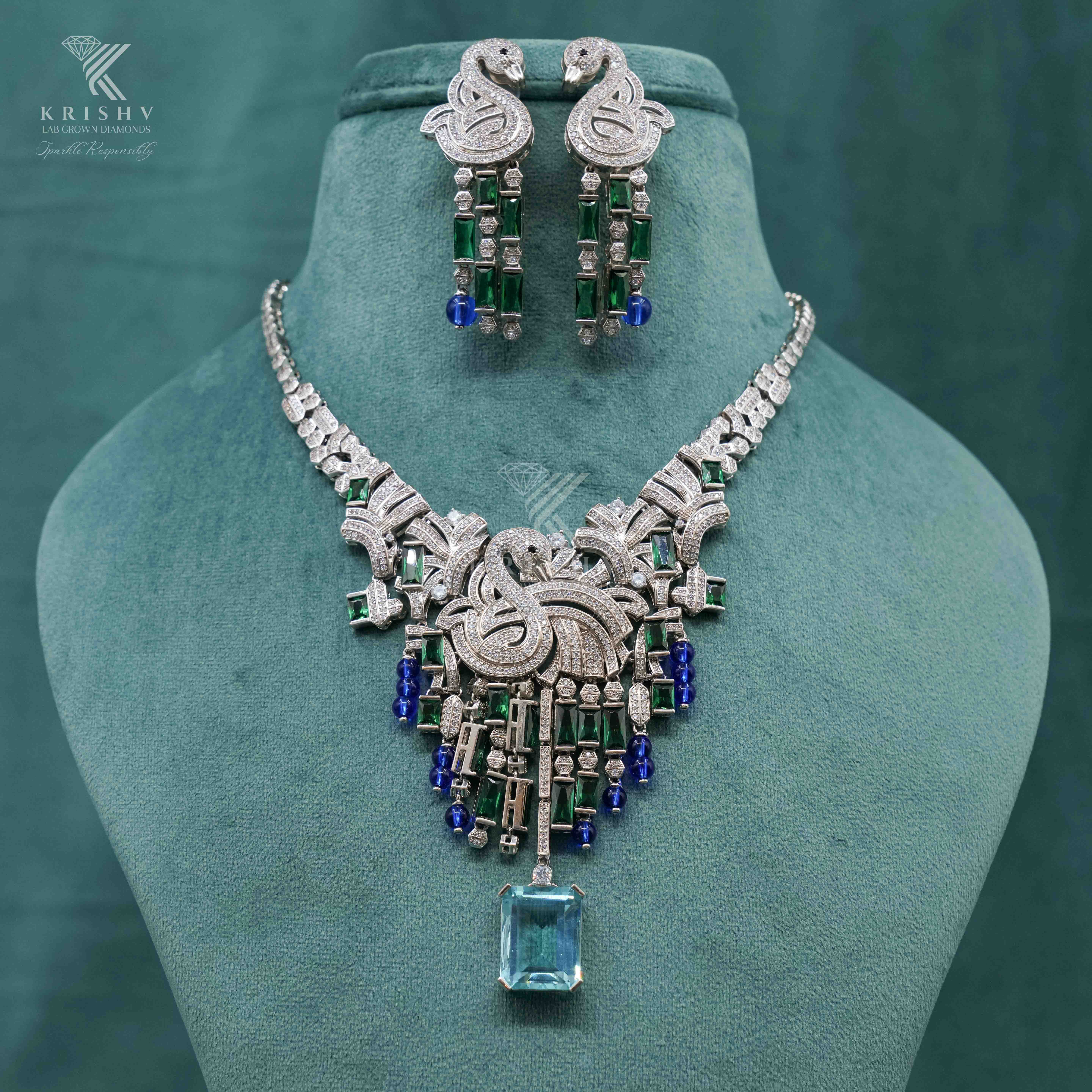 Krishv Lab Grown Diamonds - Diamond Necklace Set
