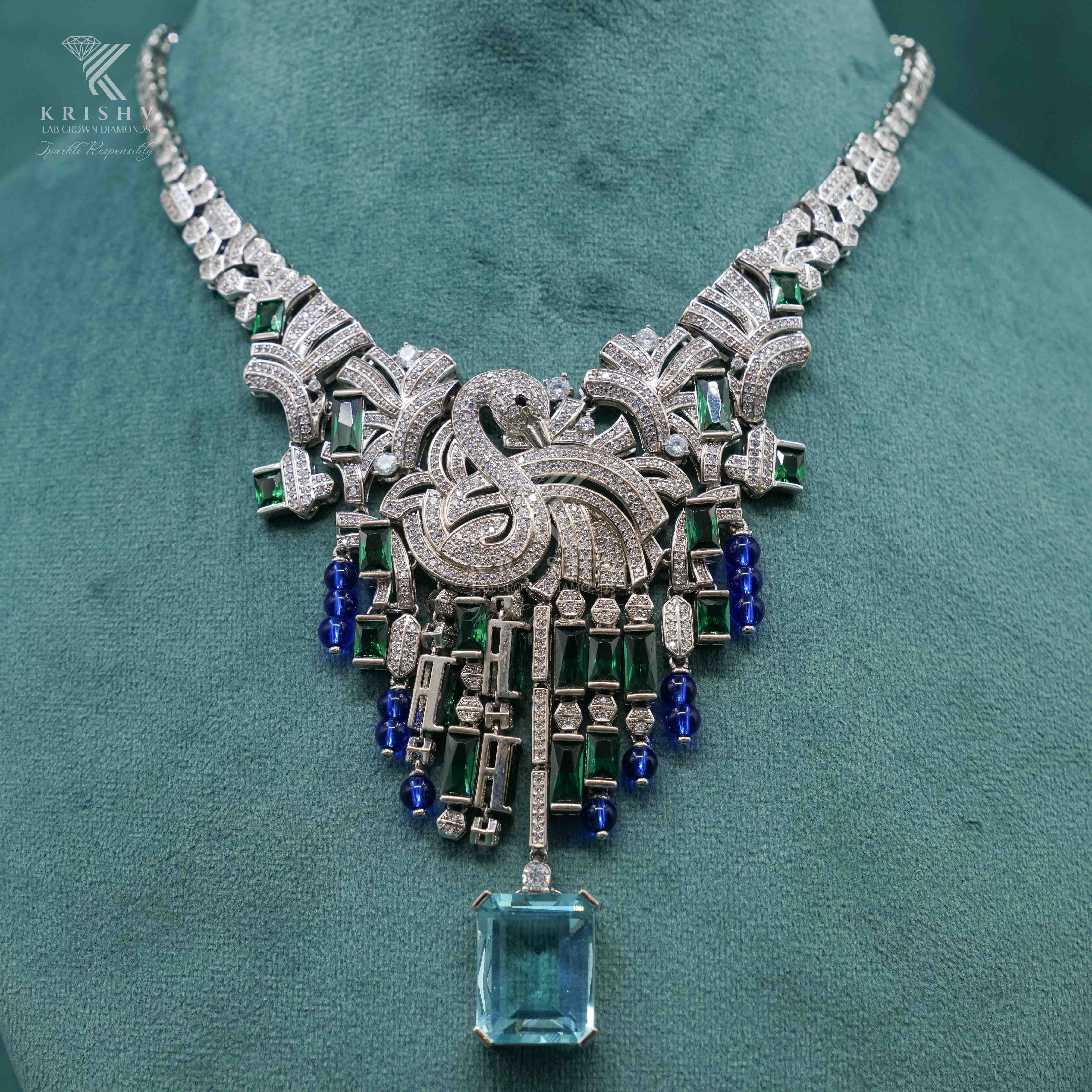 Krishv Lab Grown Diamonds - Diamond Necklace Set