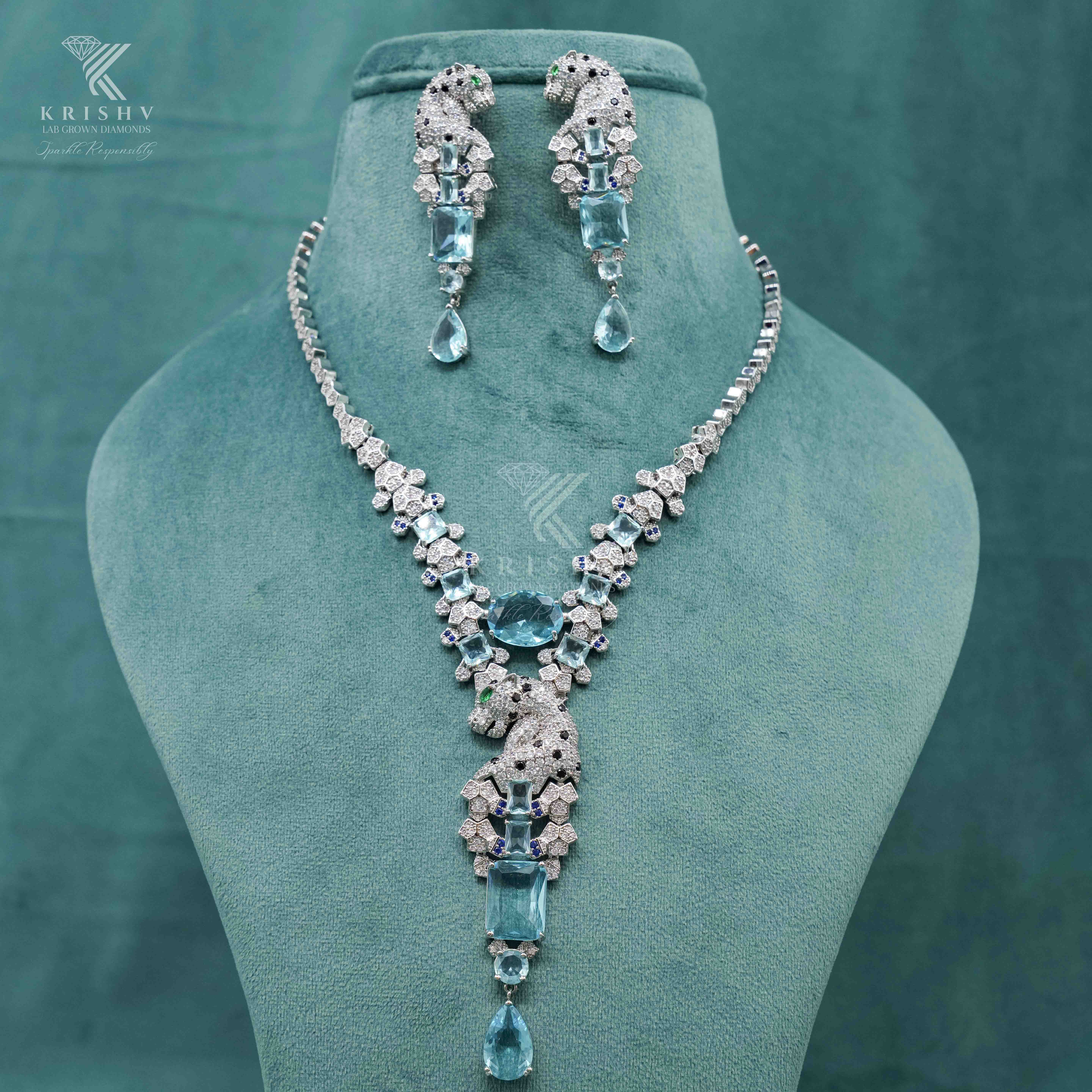 Krishv Lab Grown Diamonds - Diamond Necklace Set