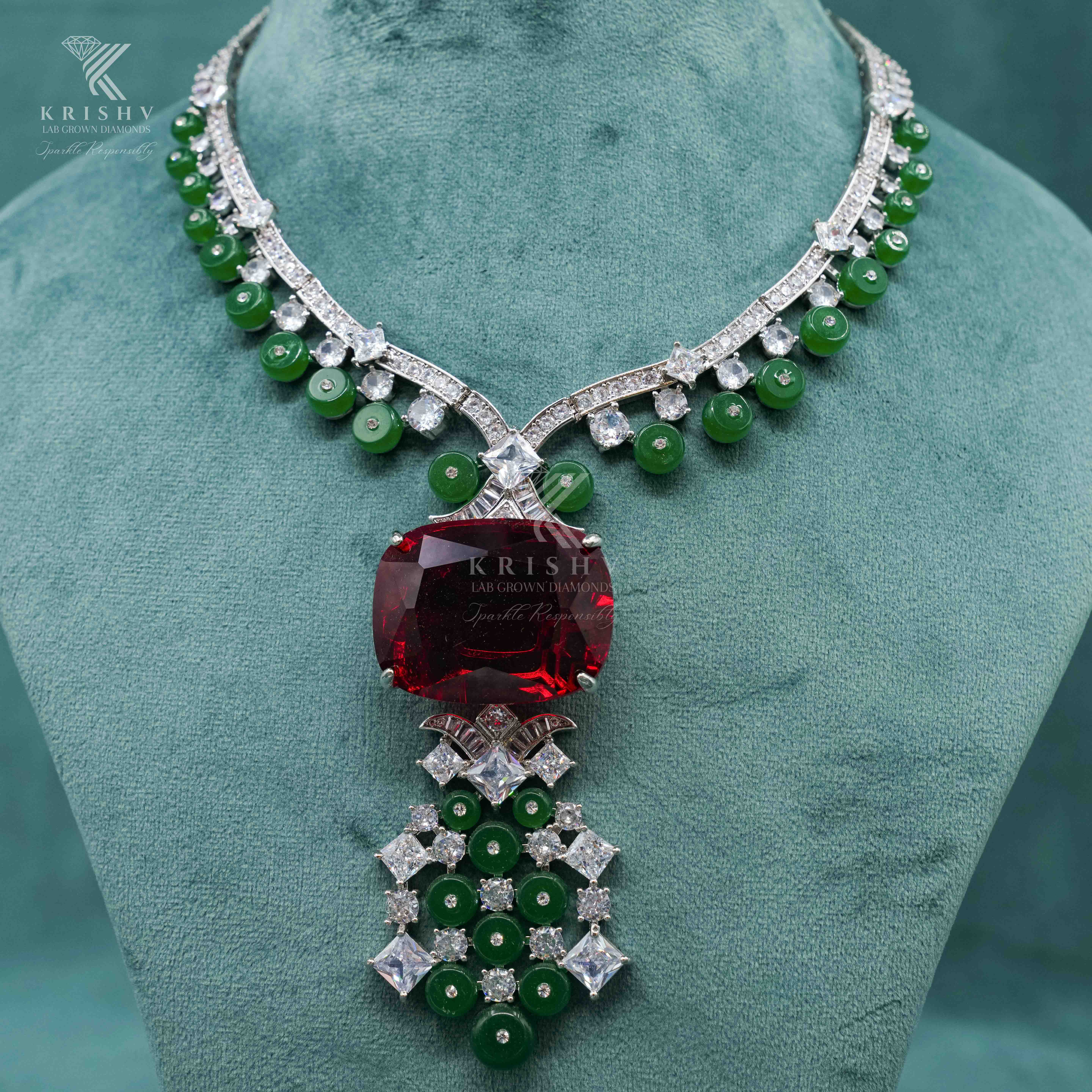 Krishv Lab Grown Diamonds - Diamond Necklace Set