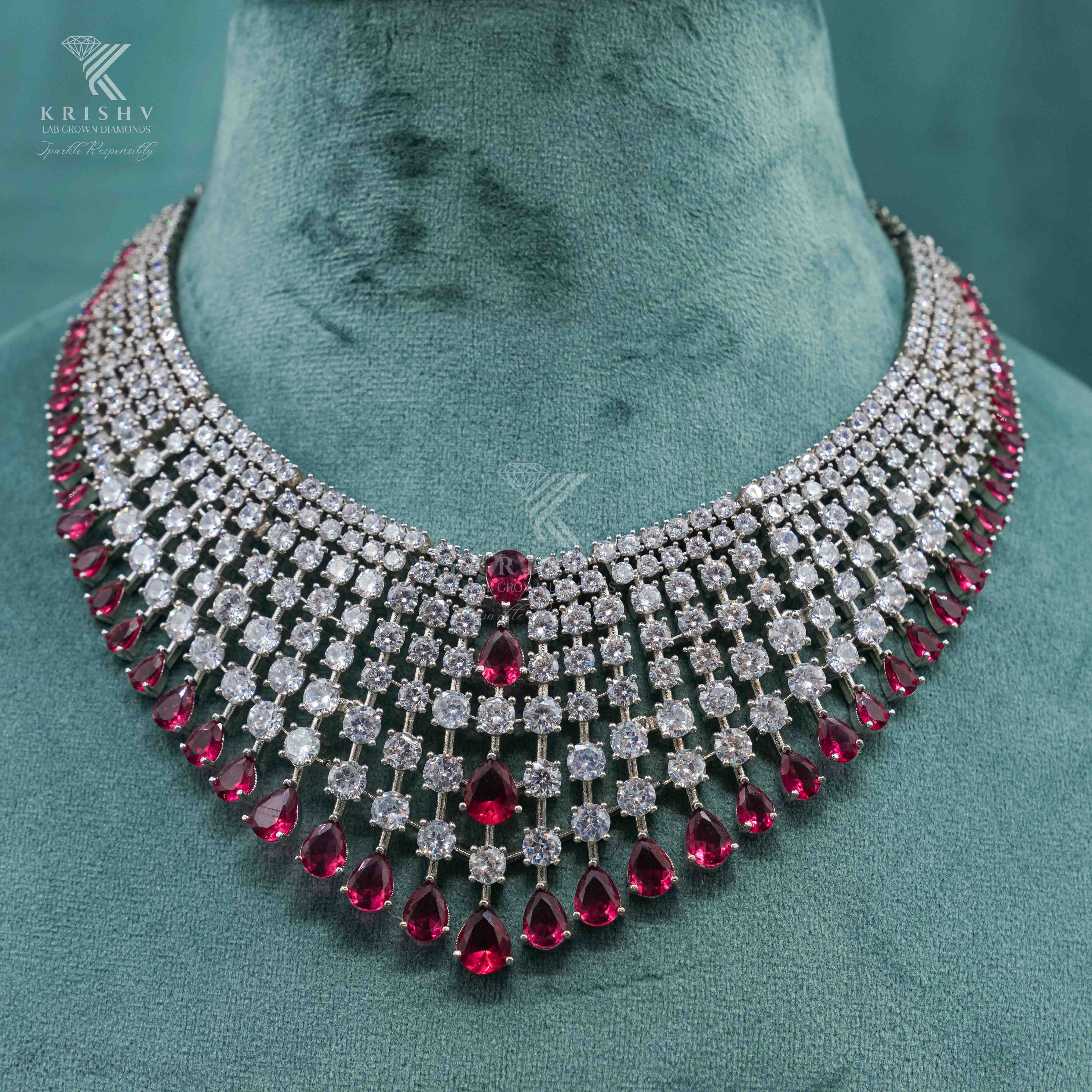 Krishv Lab Grown Diamonds - Diamond Necklace Set